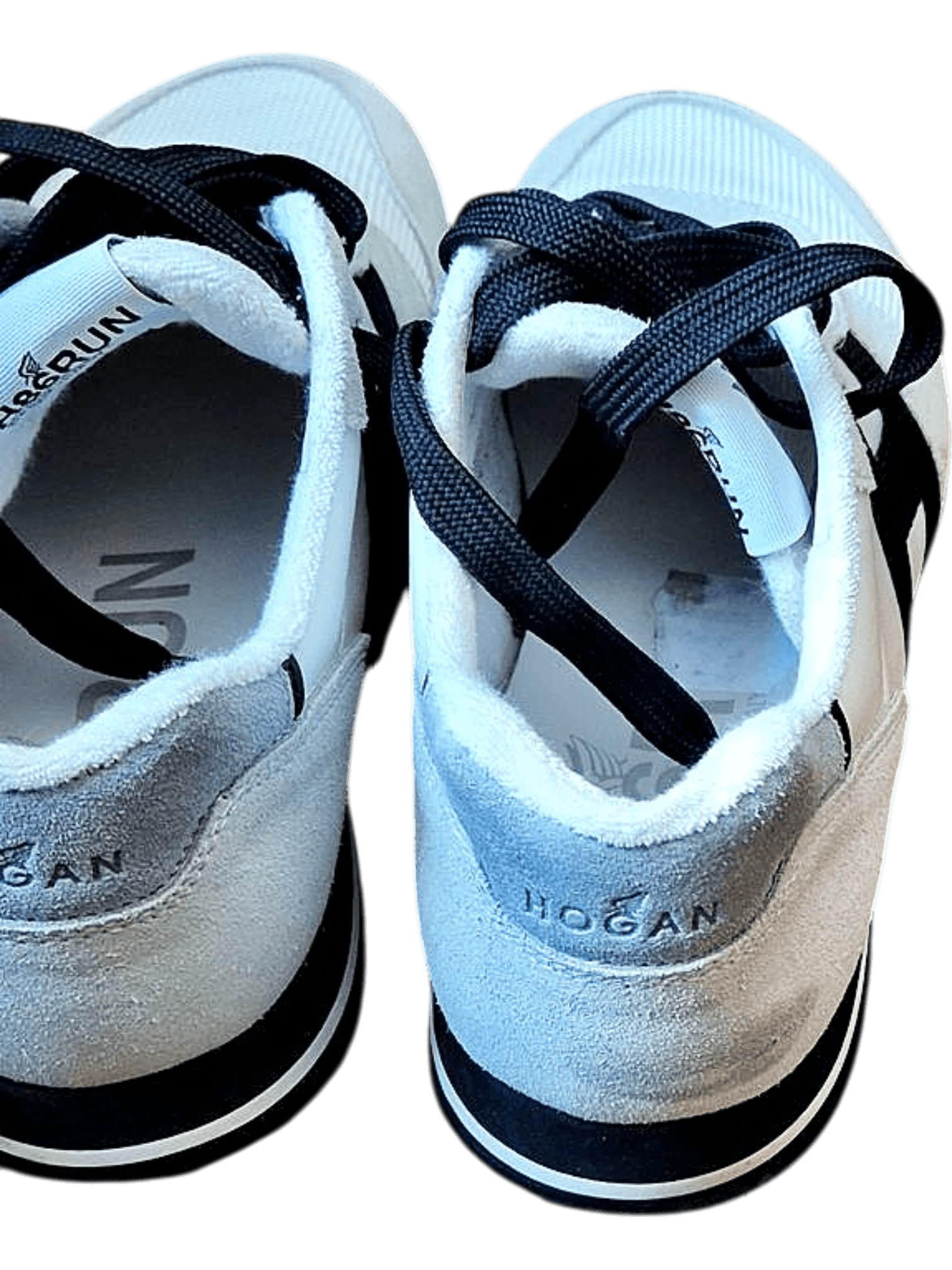 Retro Style White & Beige Suede Sneakers with Black Accents 3