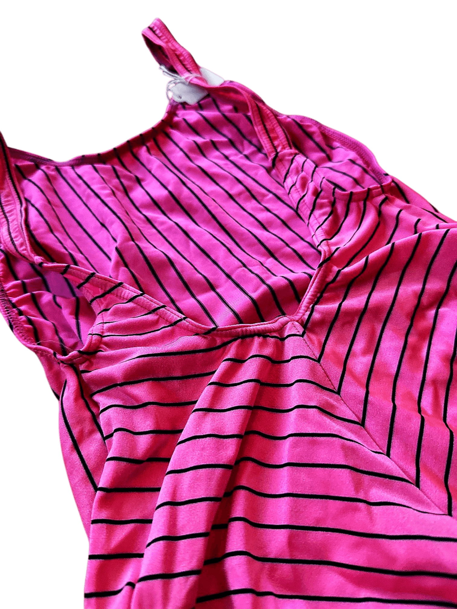 Pink Striped One-Piece Swimsuit - Vibrant Summer Style 2