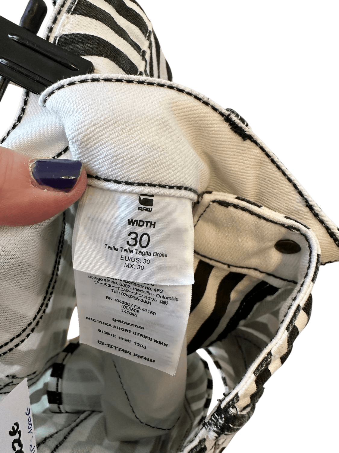 G-Star RAW Arc Tuka Streifen-Shorts - Größe 30 4