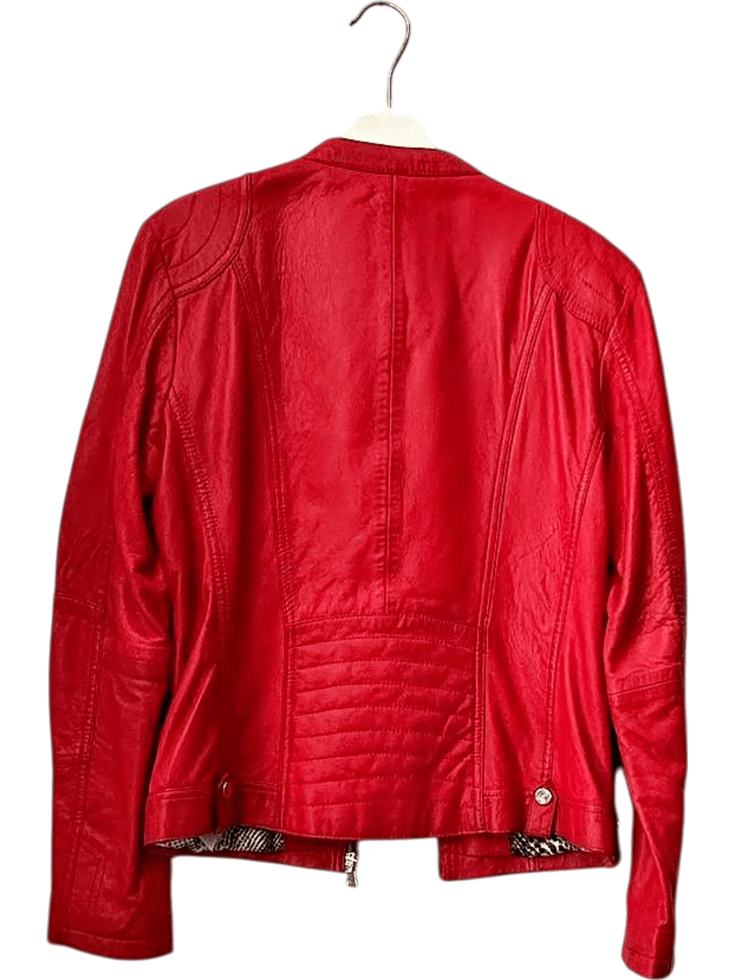Rino & Belle Red Leather Jacket - Size 38 2