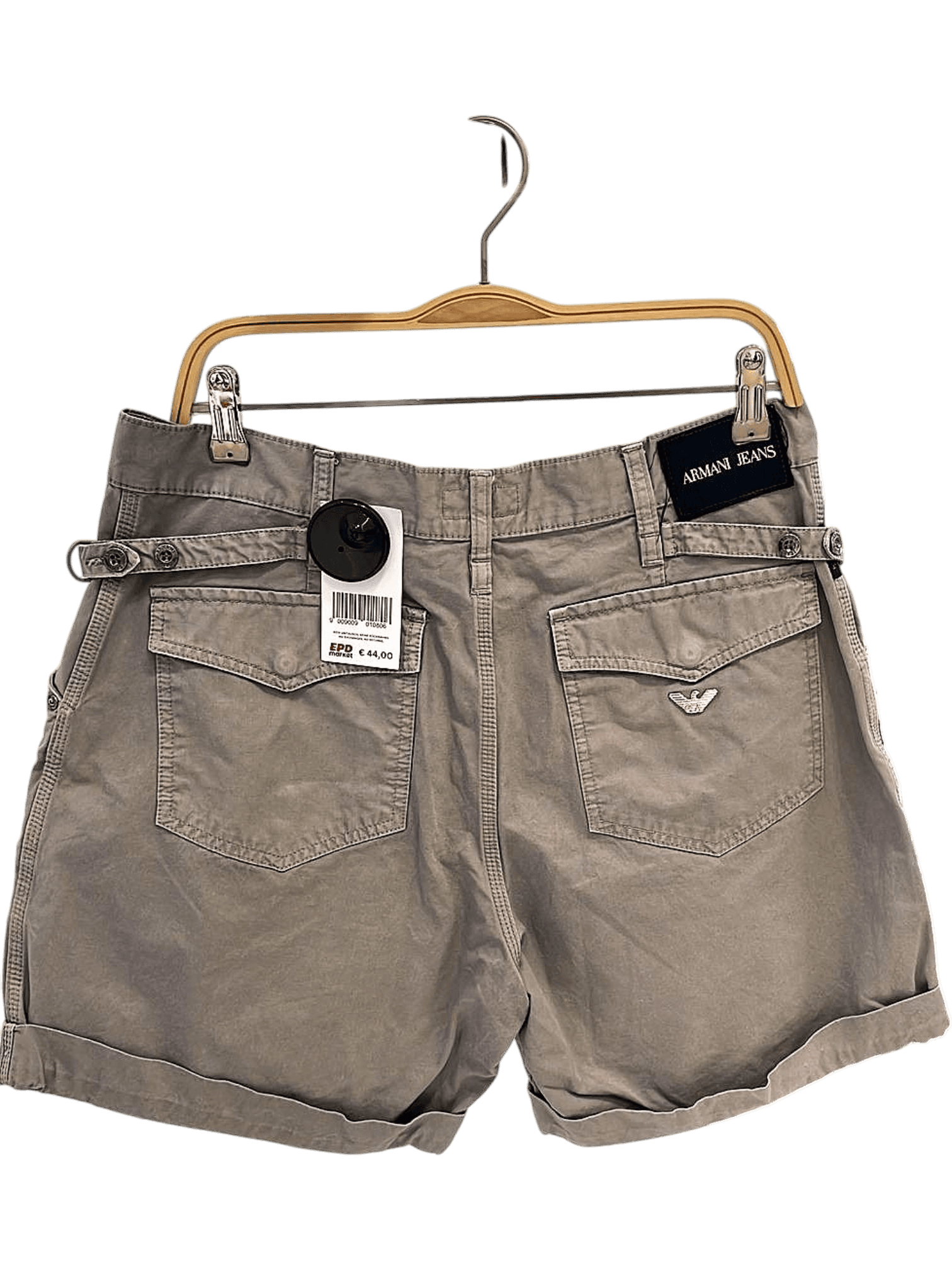 Armani Jeans Grey Cotton Shorts - New with Tags 2