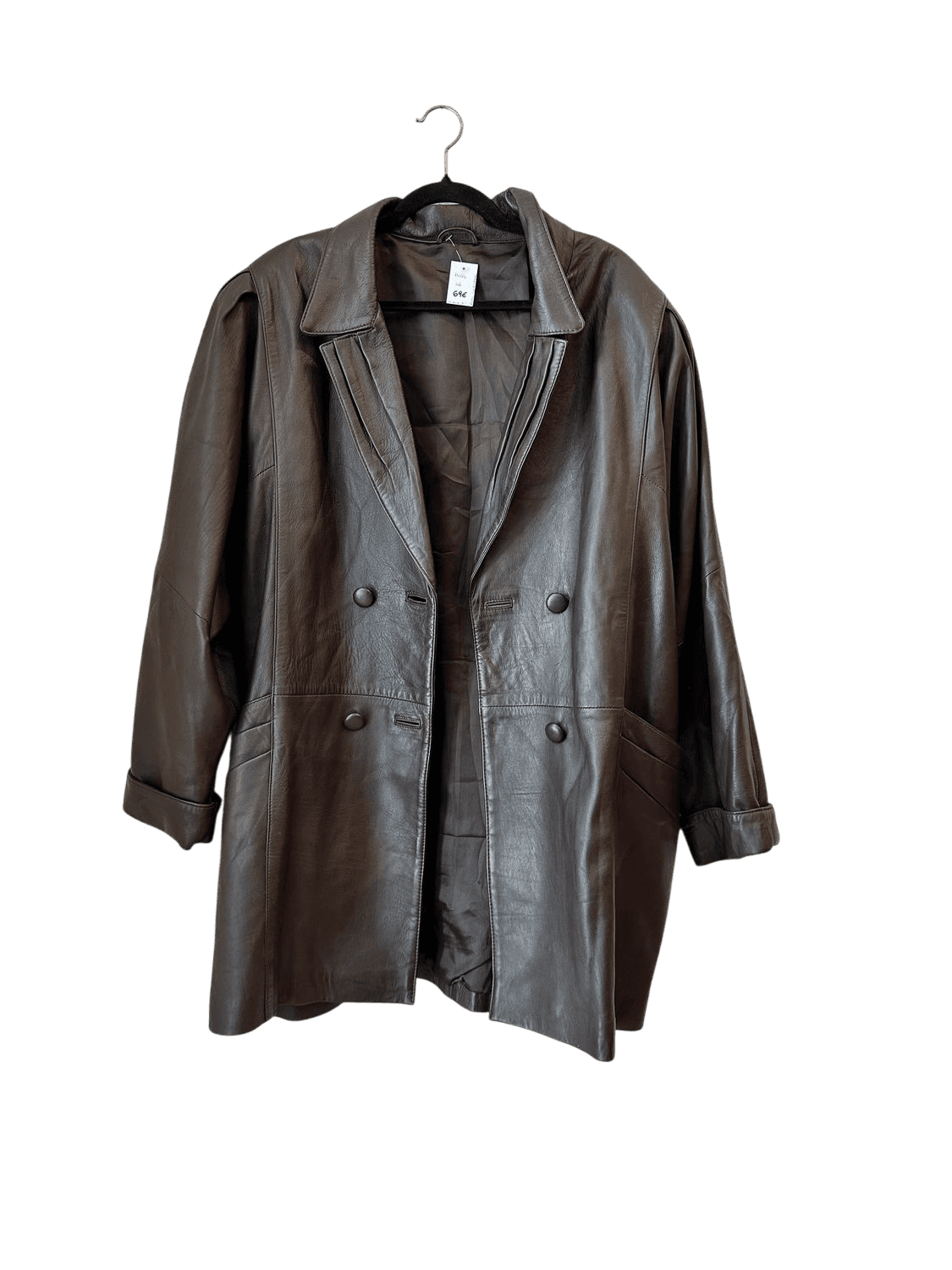 vintage 80s Lederjacke Oversized - Größe 46 2