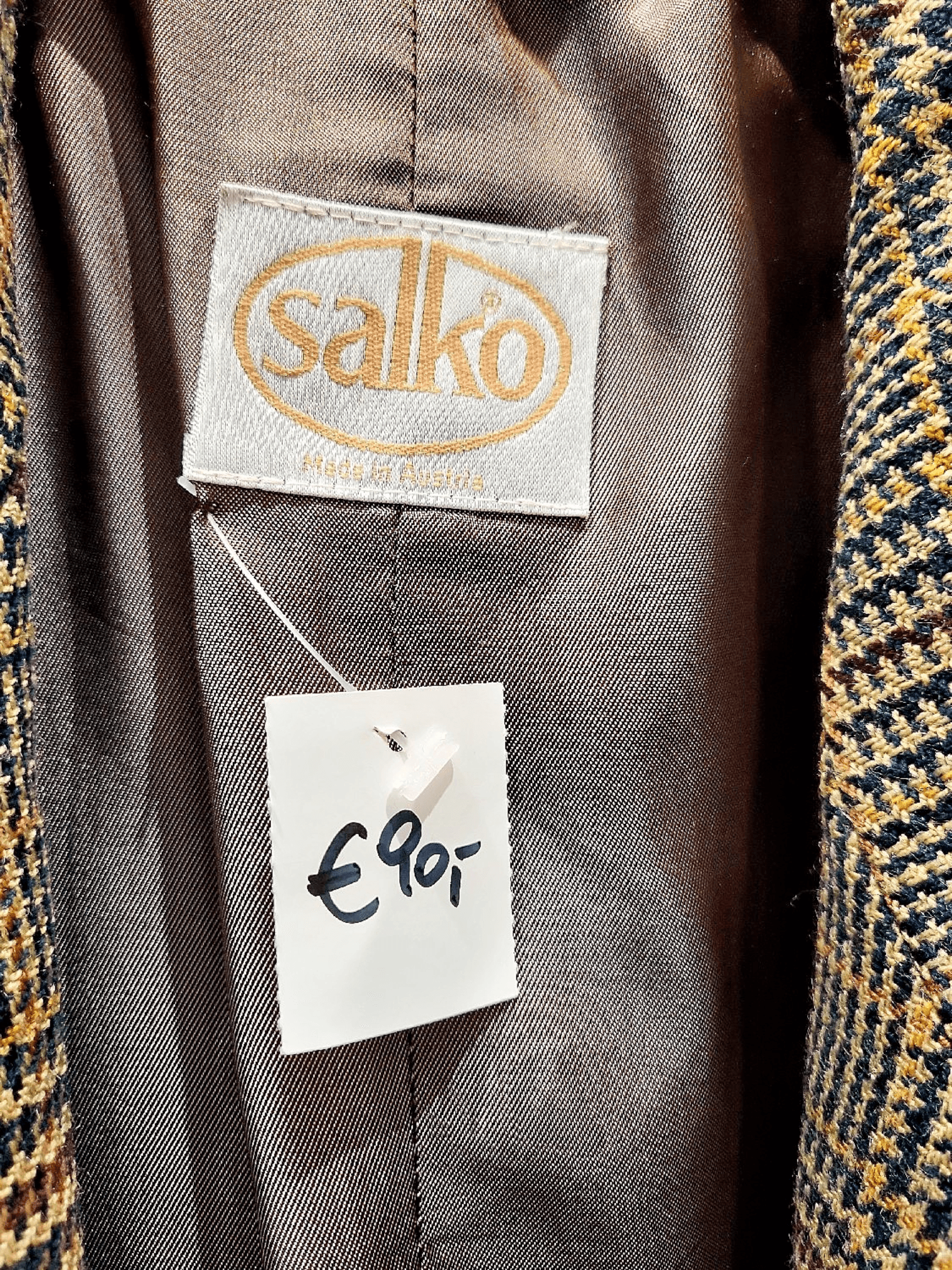 Vintage Wool Blend Multicolor Pea Coat 2