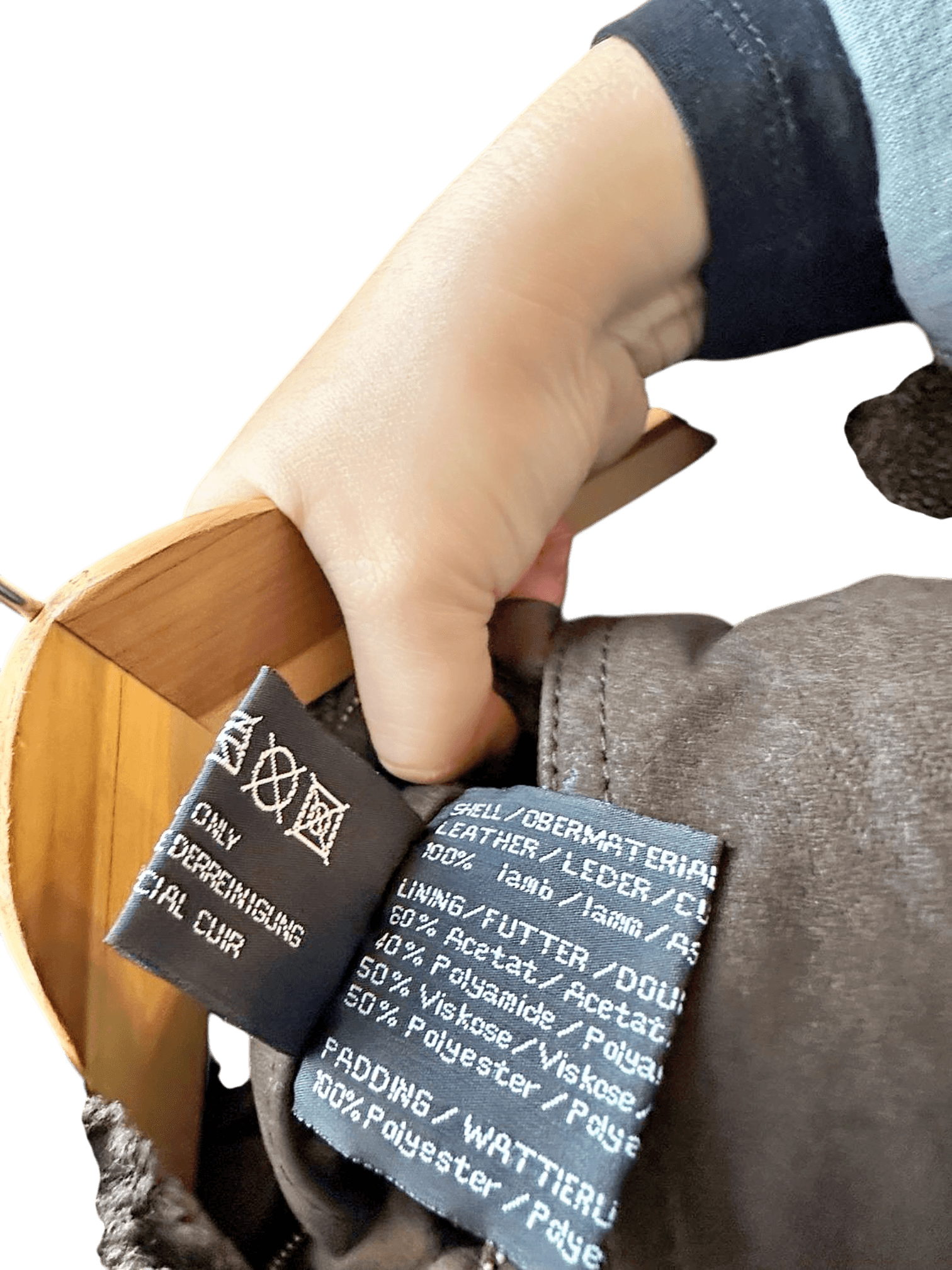 Camel Collection Brown Leather Jacket with Fur Collar - Size 54 4