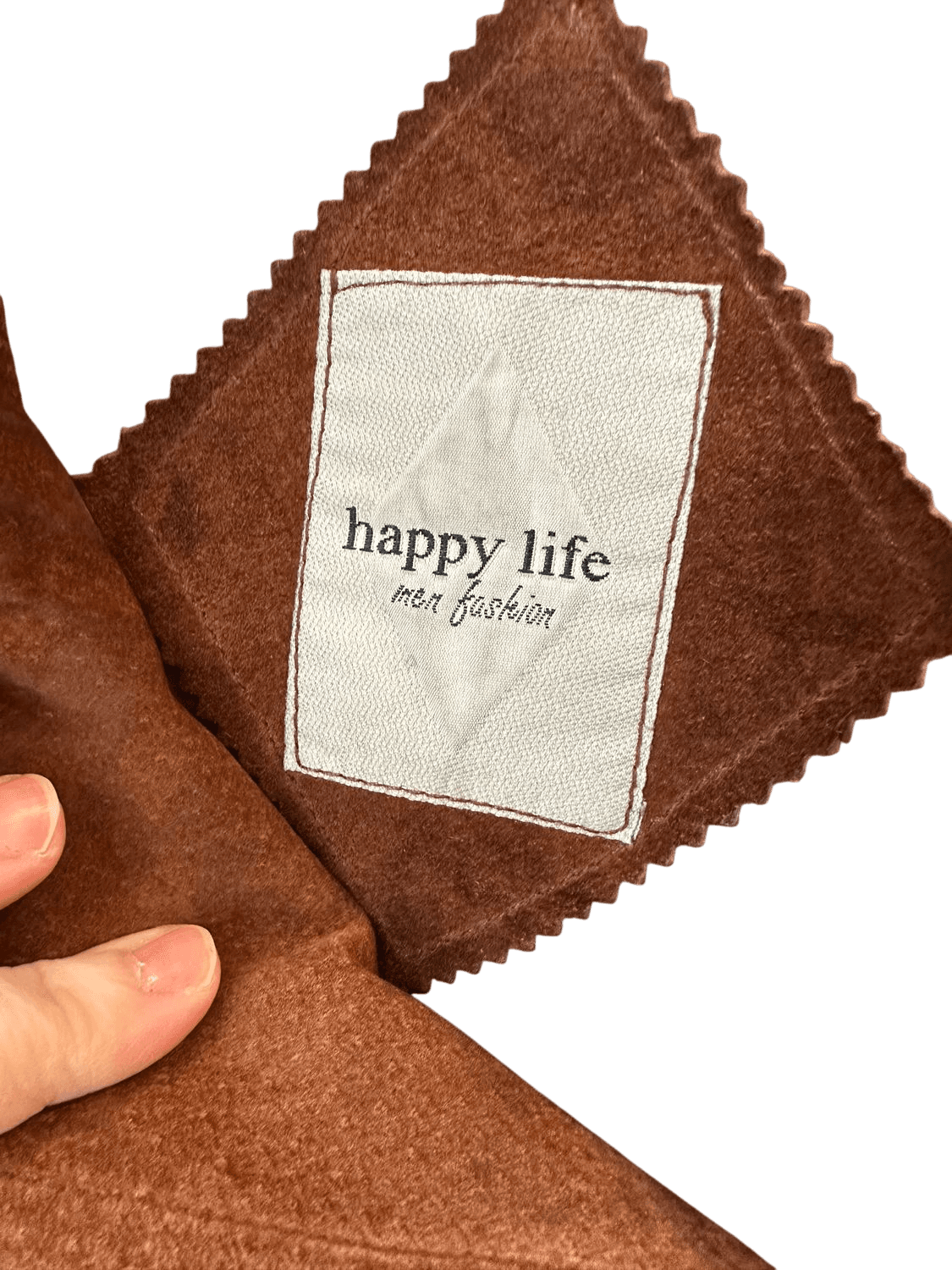 Vintage 90s Happy Life Suede Bomber Jacket - Geometric Pattern - 54/XL 4