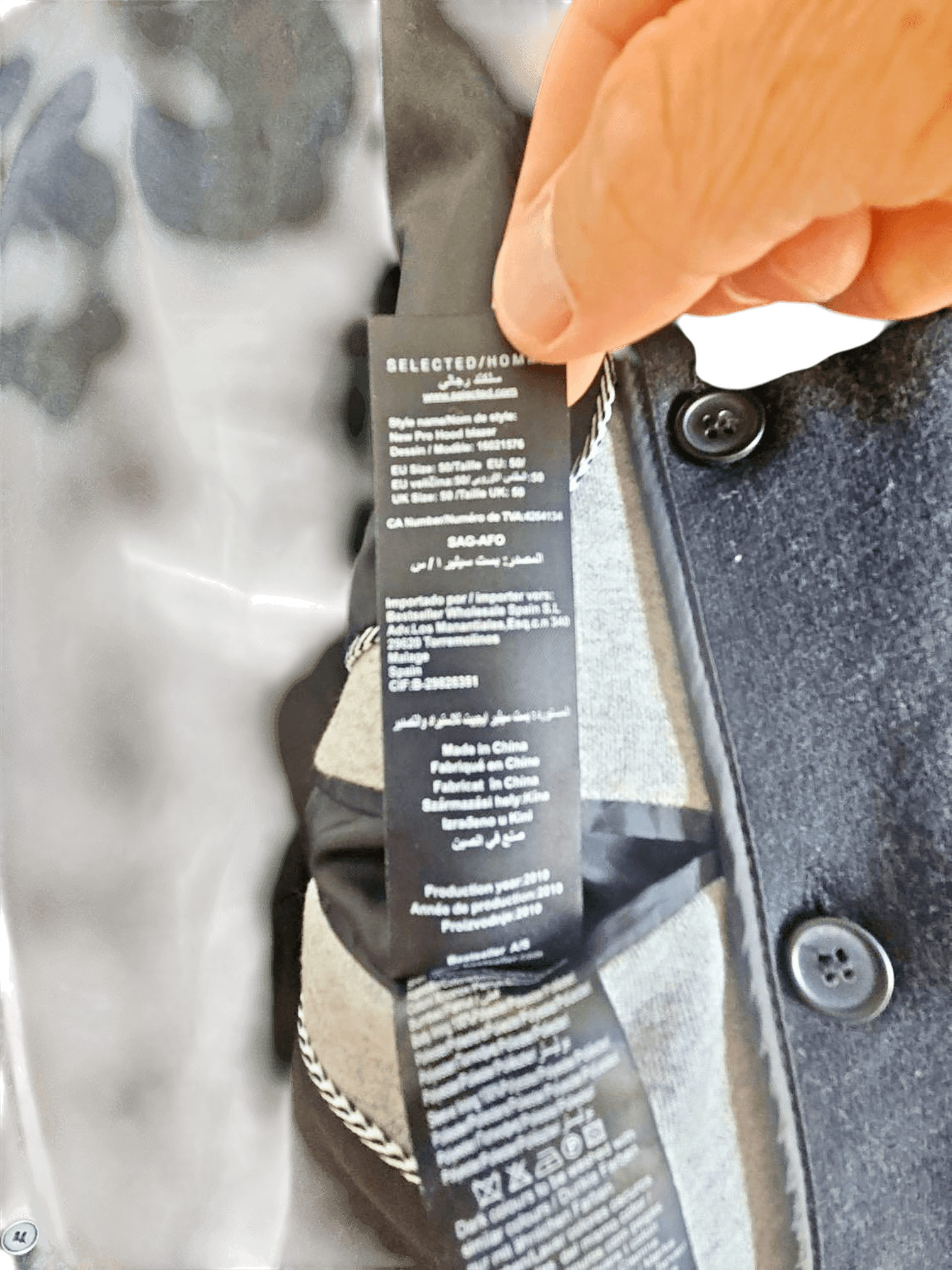 Selected Homme Grauer Blazer mit abnehmbarer Kapuze - Herren Sakko mit Ellbogenpatches Gr.50 7