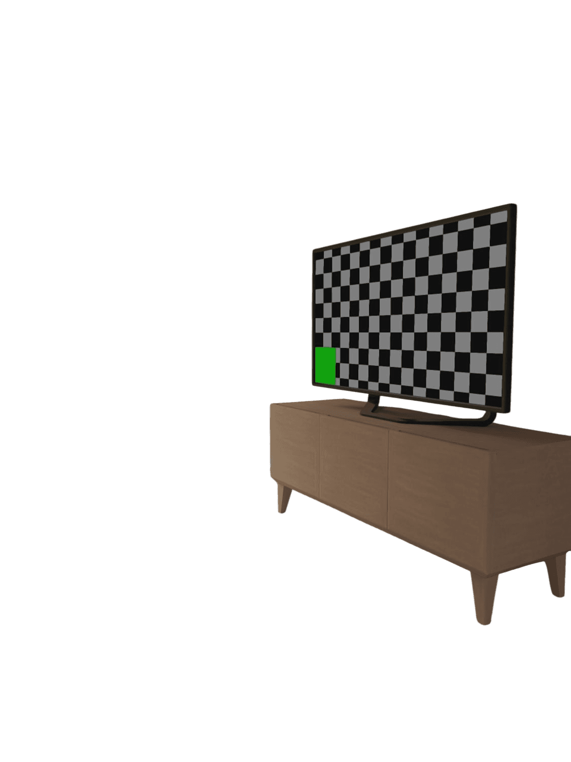 Modern LED TV with Stand - Black/White Display 1