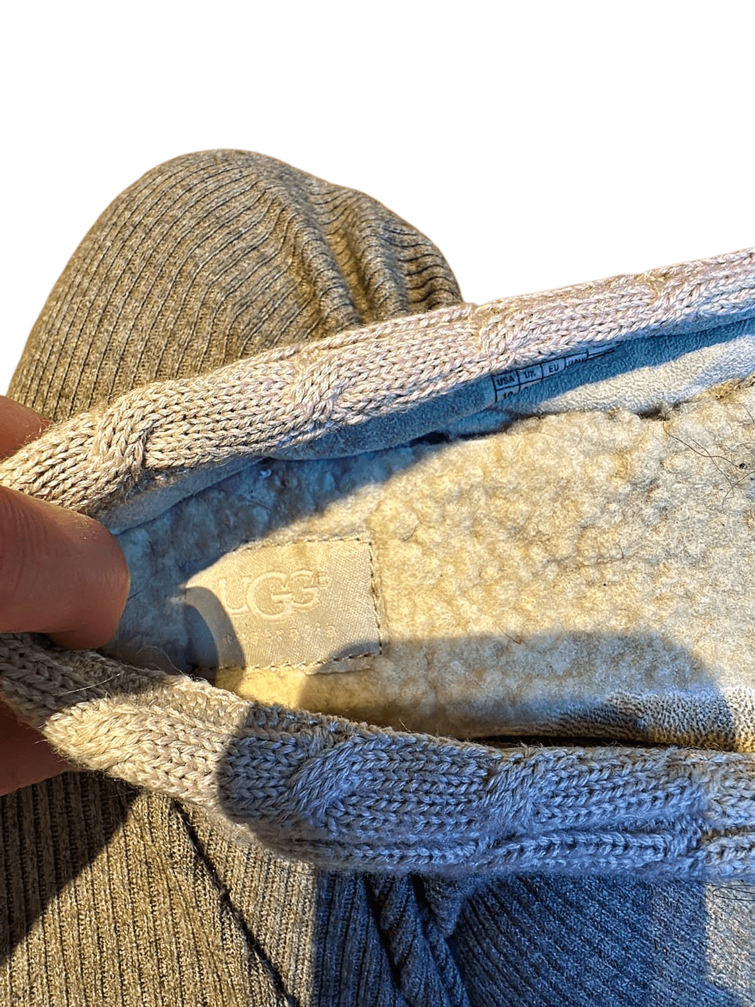 UGG Strick-Hausschuhe mit Schaffell - Größe EU 39 4