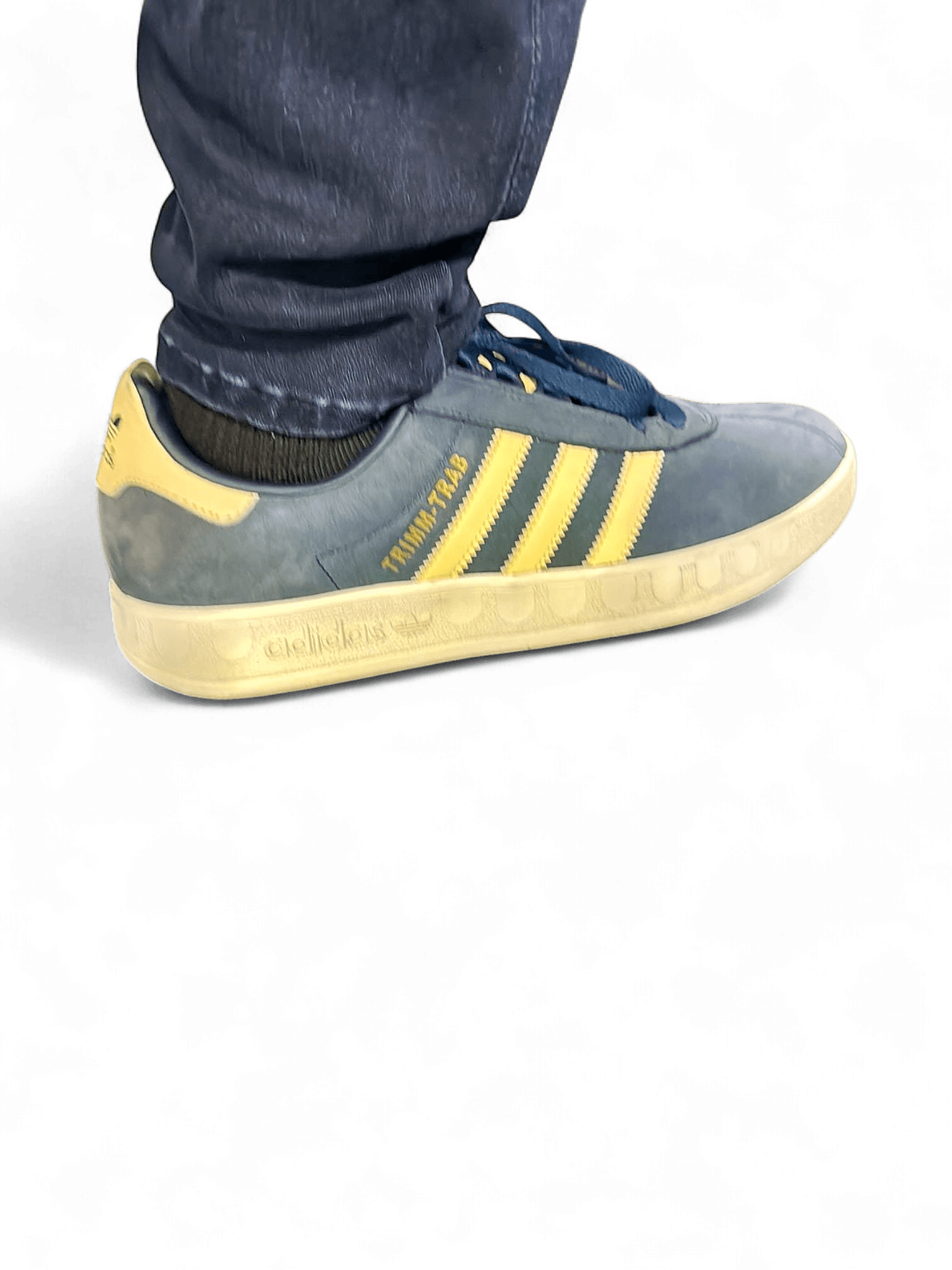 Adidas Trimm Trab Blue & Yellow Suede Sneakers 2