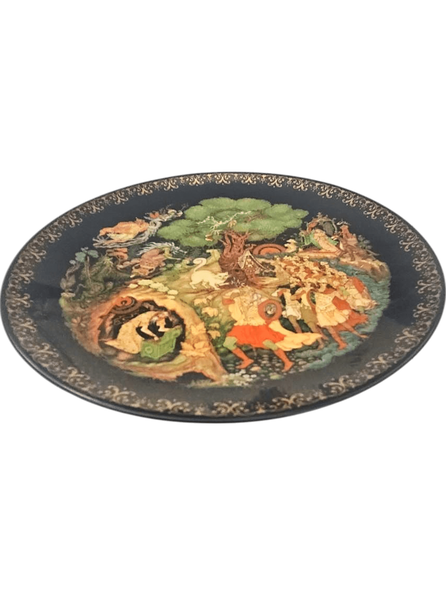 Vintage Russian Decorative Collector Plate with Fairy Tale Scene 1
