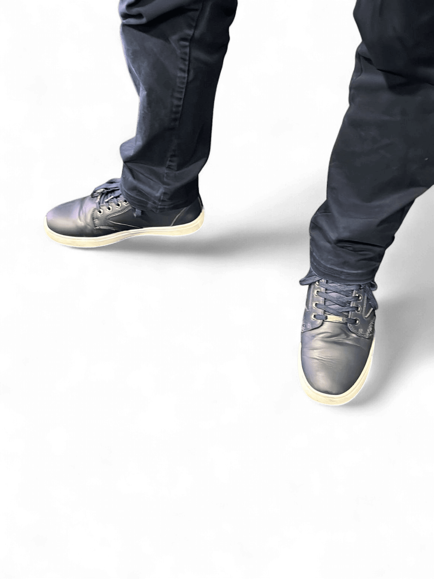 Countryside Men's Navy Leather Sneakers with White Sole 1