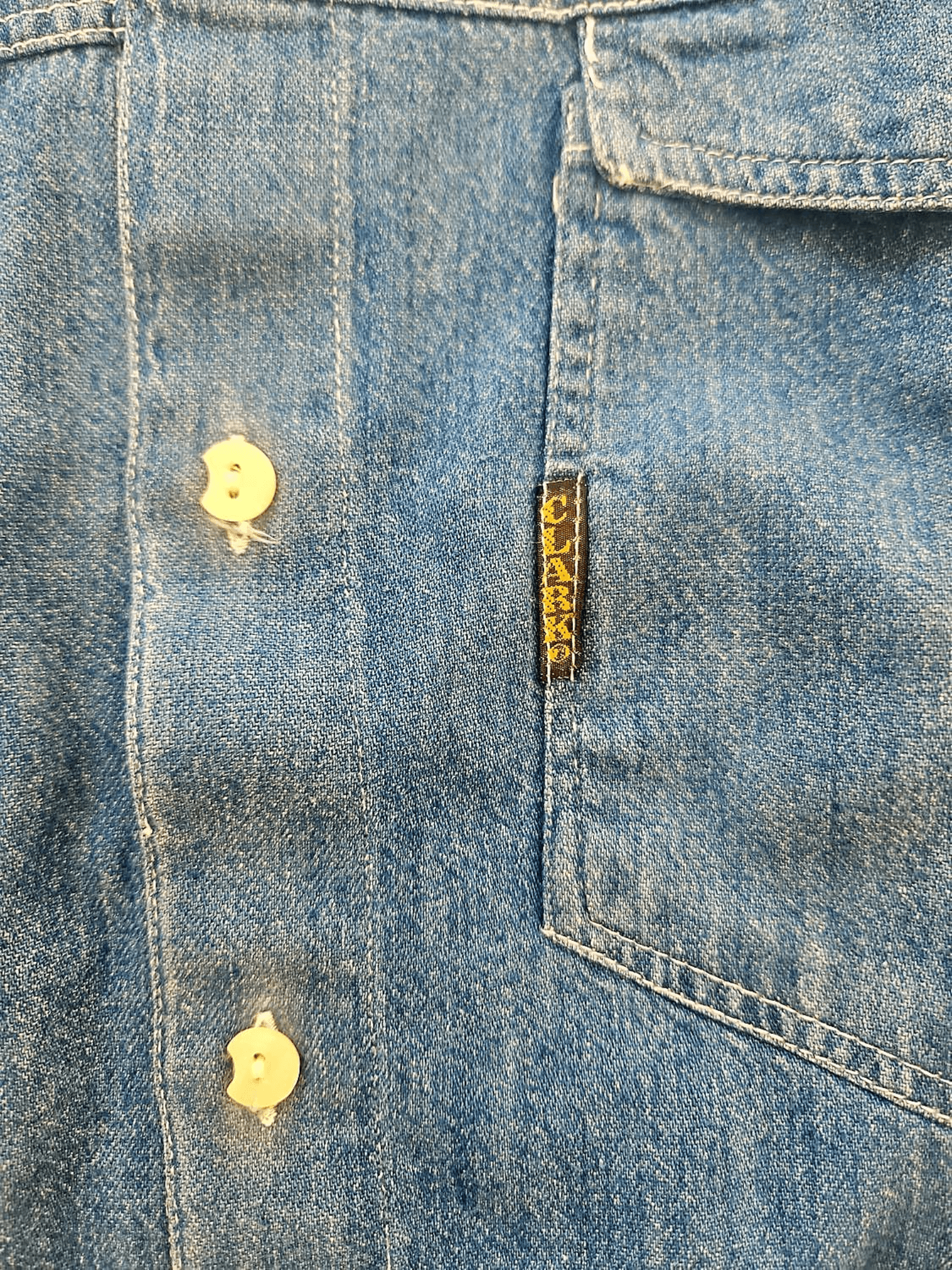 Clark Italian Denim Button-Down Shirt - Size S - Last Generation 2