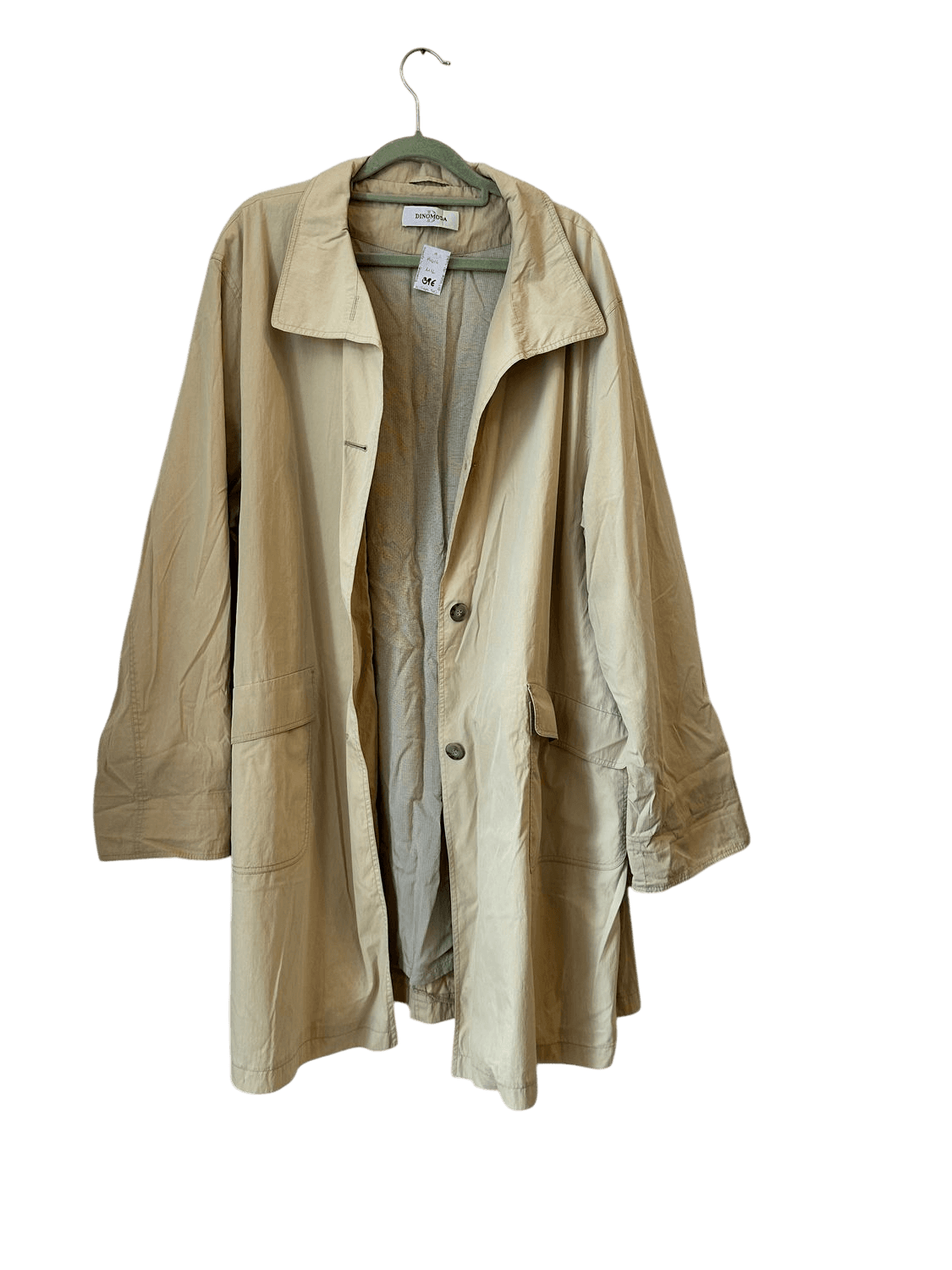 vintage 90s Dinomoda Beige Trench Coat - Size 44 2