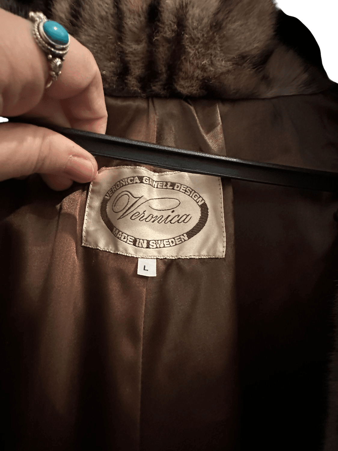 Vintage 80s Veronica Snell Design Leopard Print Faux Fur Coat - Size L - Made in Sweden 6