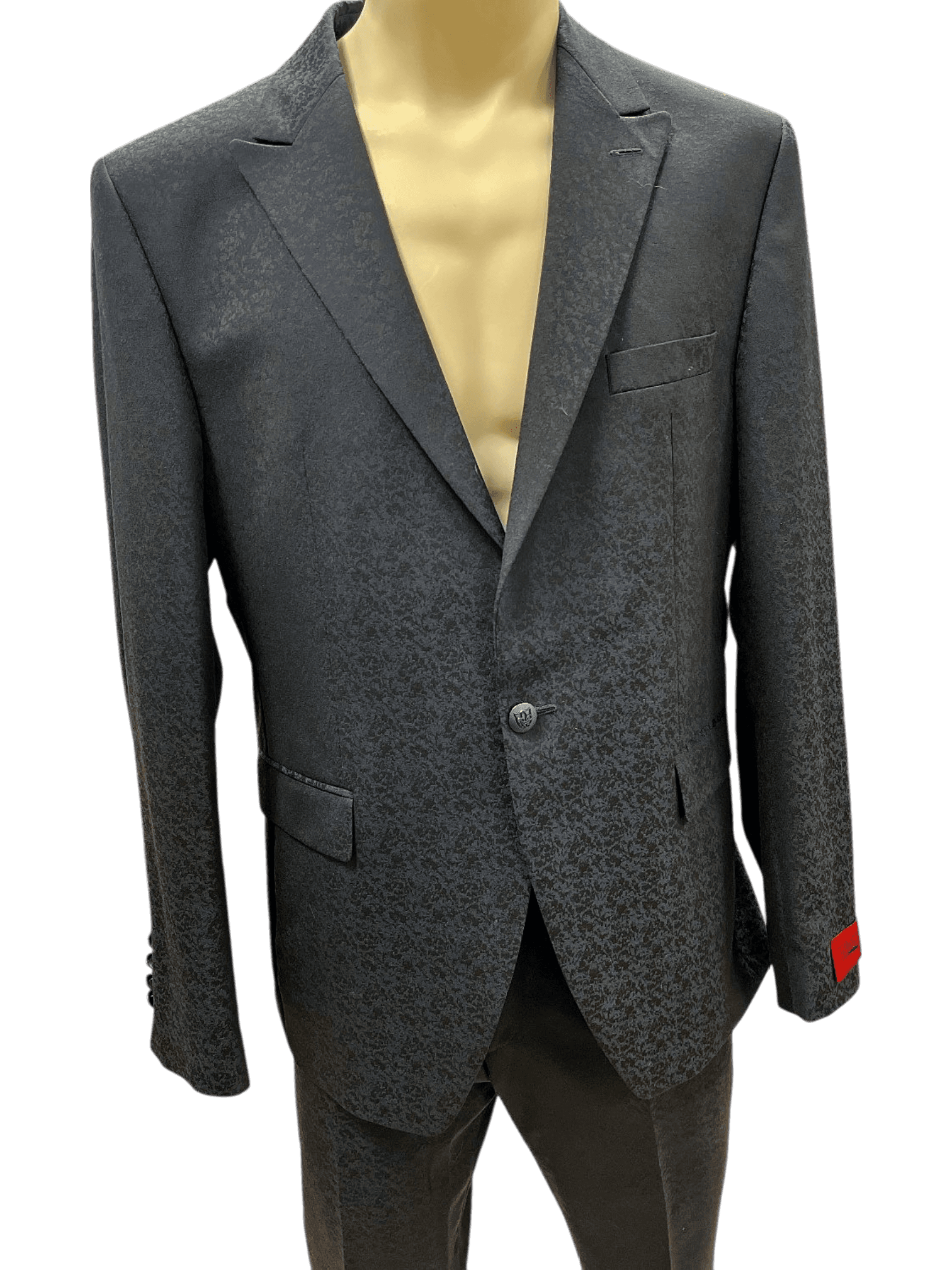 Taxcco Herren Anzug - Eleganter schwarzer Einknopf-Anzug 3