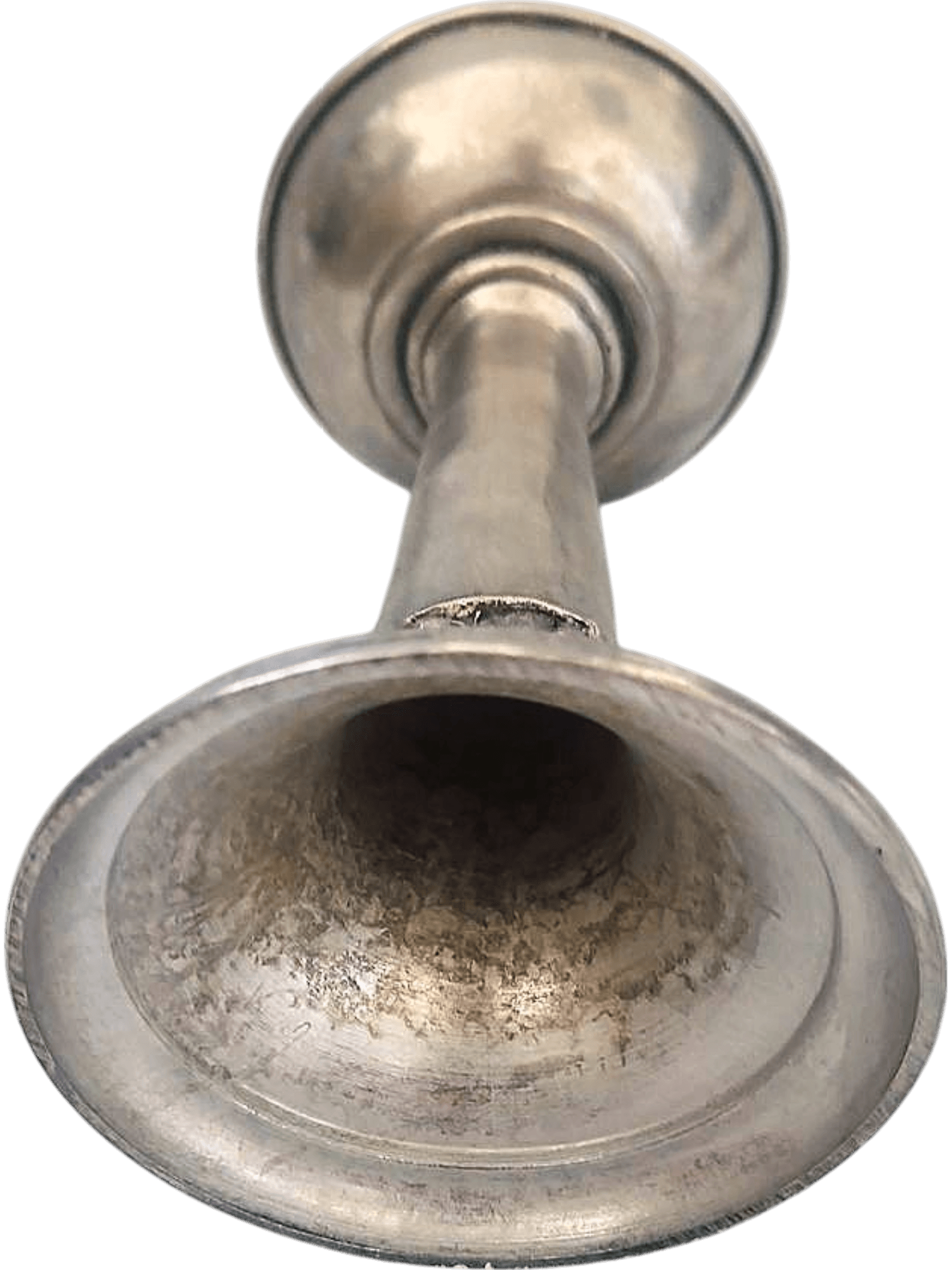 Vintage Silver Candle Holder with Grape Motif Base 3