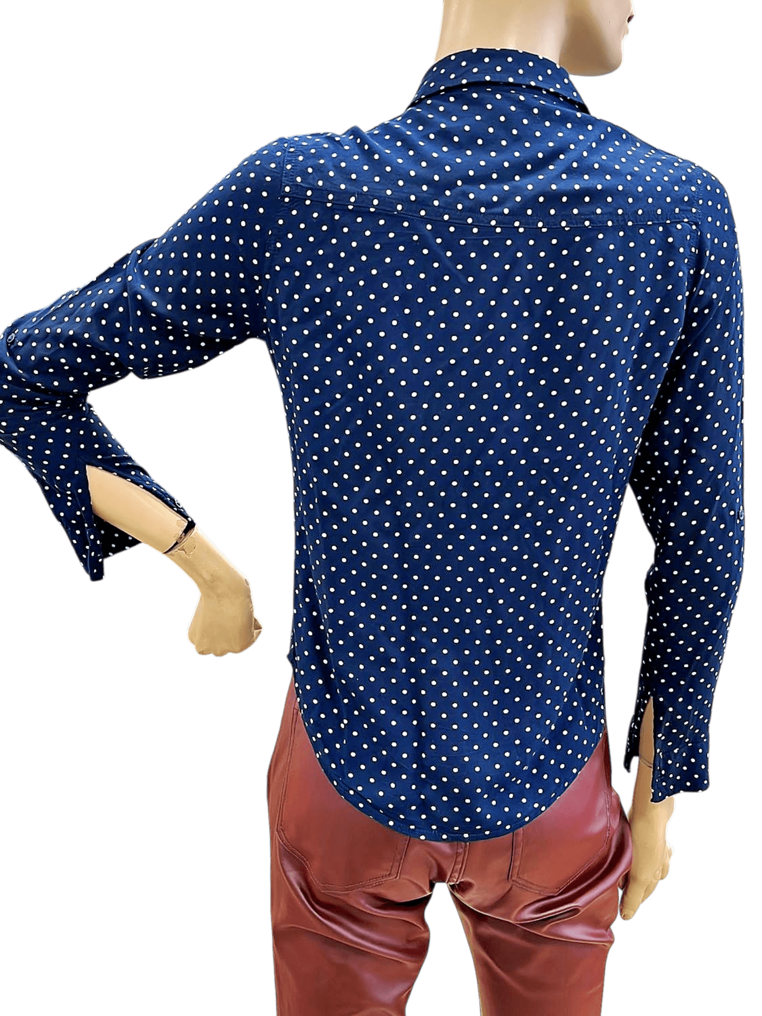 Tally Weijl Damenbluse mit Punkten - Dunkelblau/Weiß - Größe XS 2