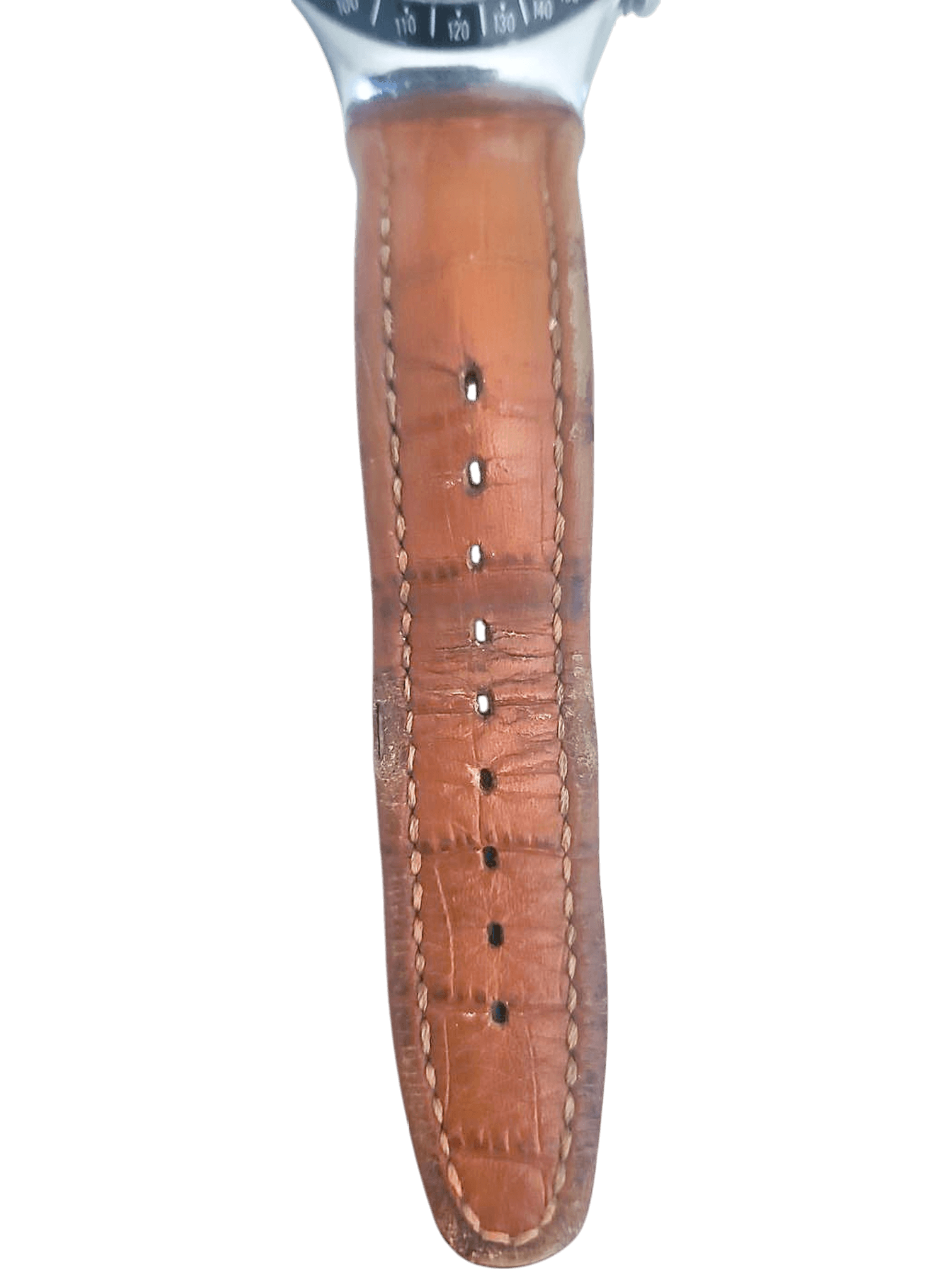 Swatch Chronograph mit braunem Lederarmband - Edelstahlgehäuse 5