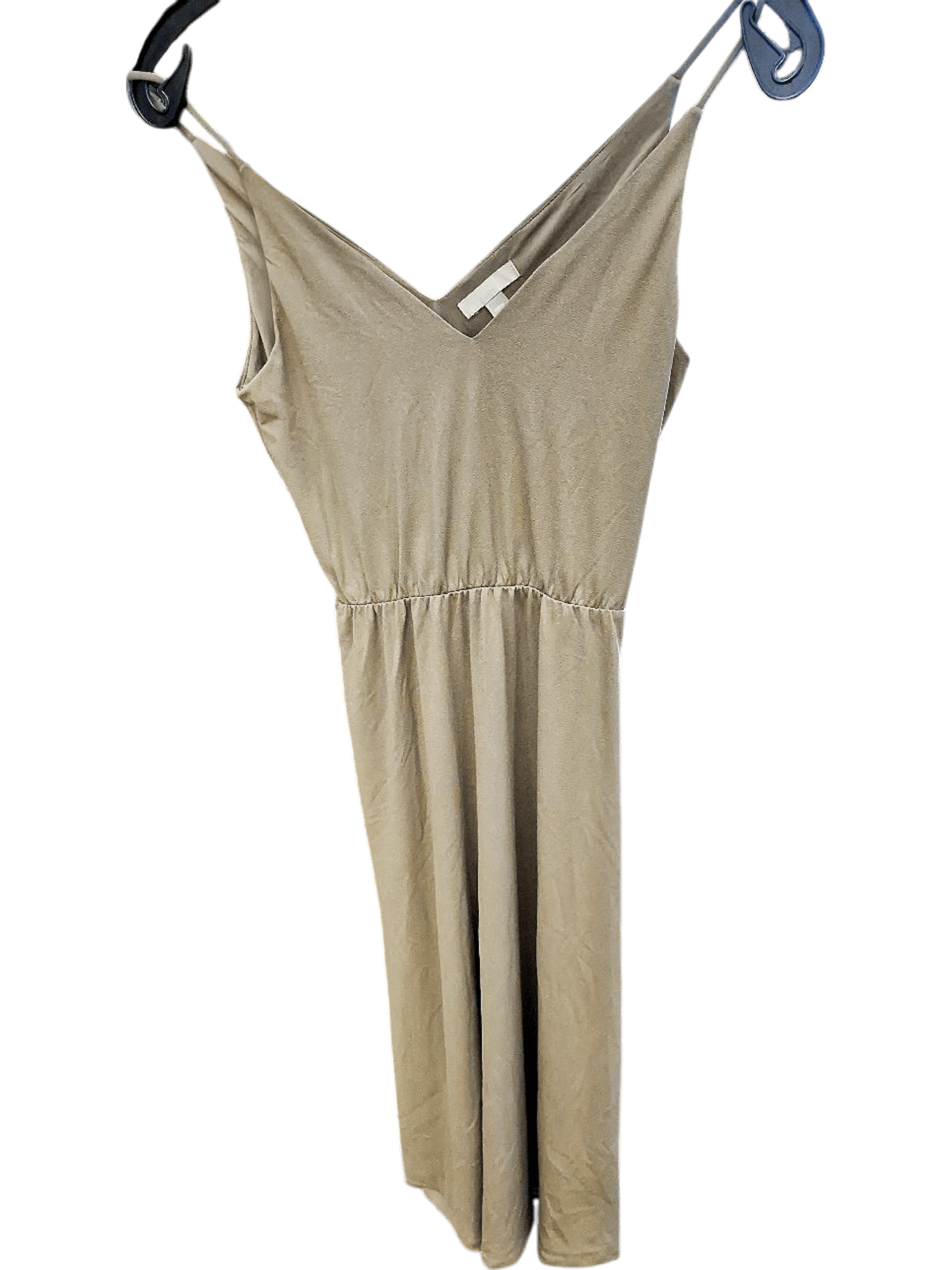 Beige V-Neck Sleeveless Sundress - Casual Summer Dress 1