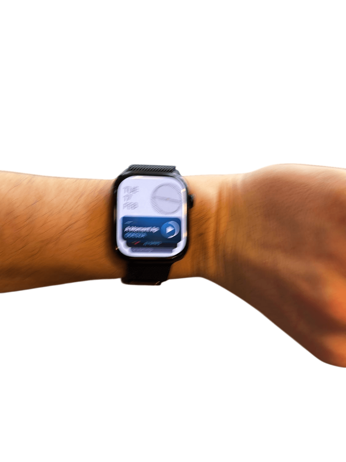 Buffer Watch Series 2 Smartwatch with Black Mesh Strap