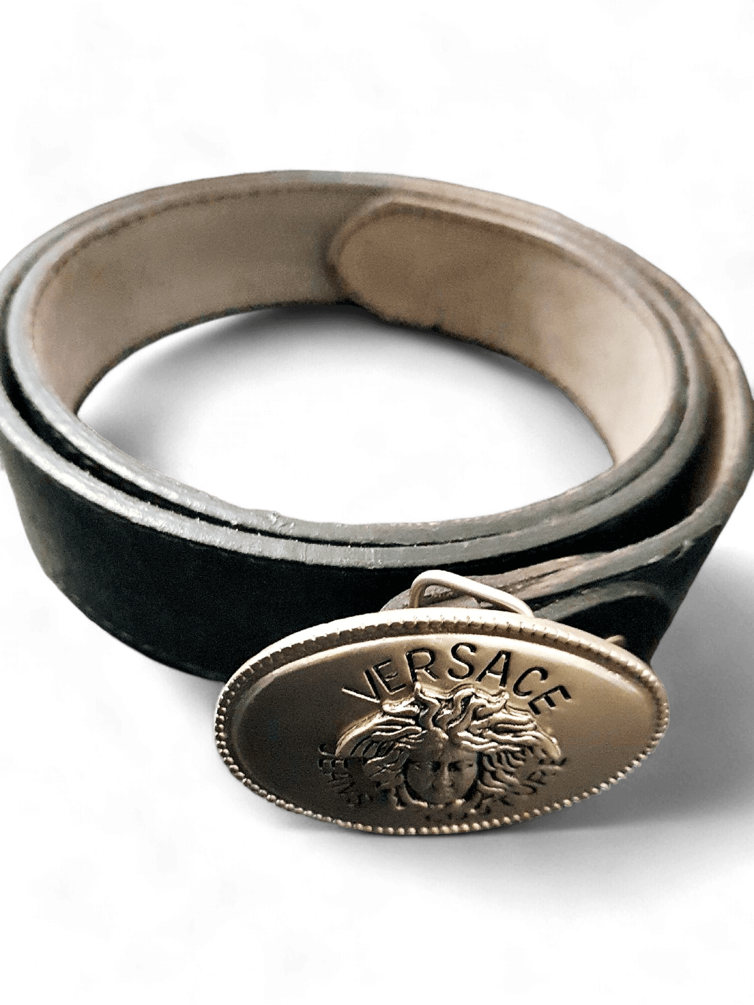 Versace Black Belt with Bold Medusa Buckle 2