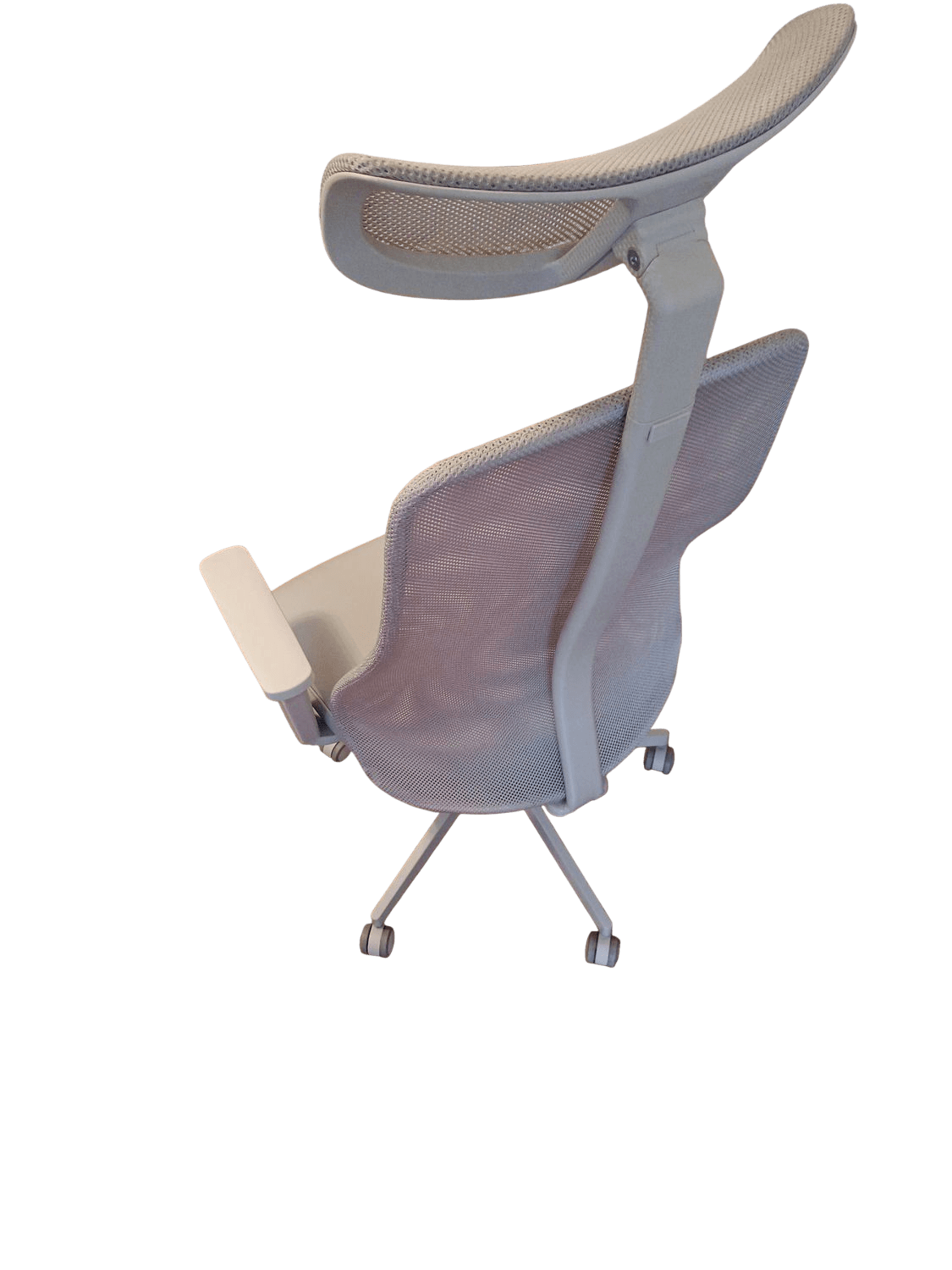 Ergonomic Mesh Office Chair with Headrest - Grey/White 20