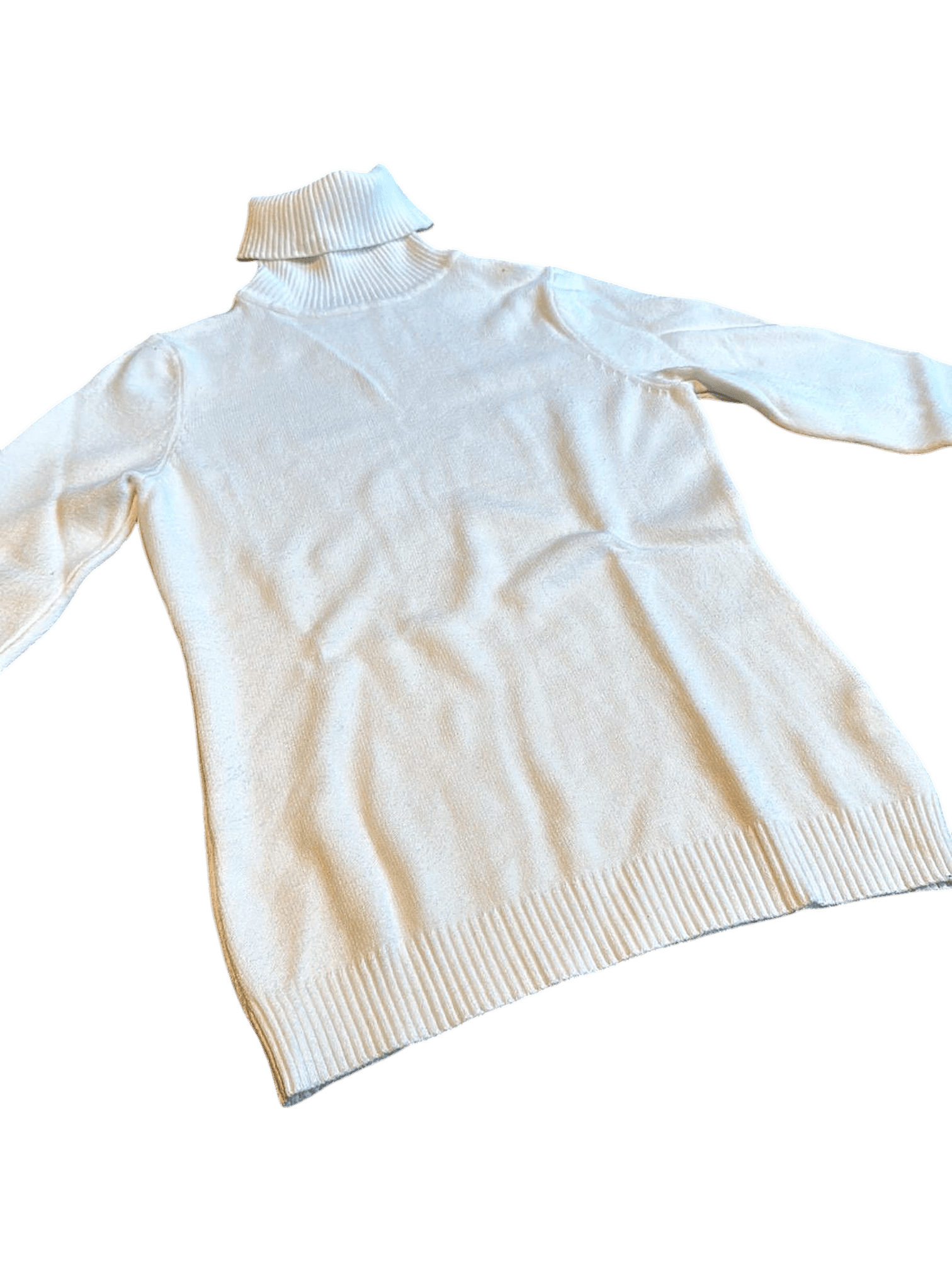 Hi Star White Turtleneck Sweater - Size M/L 2