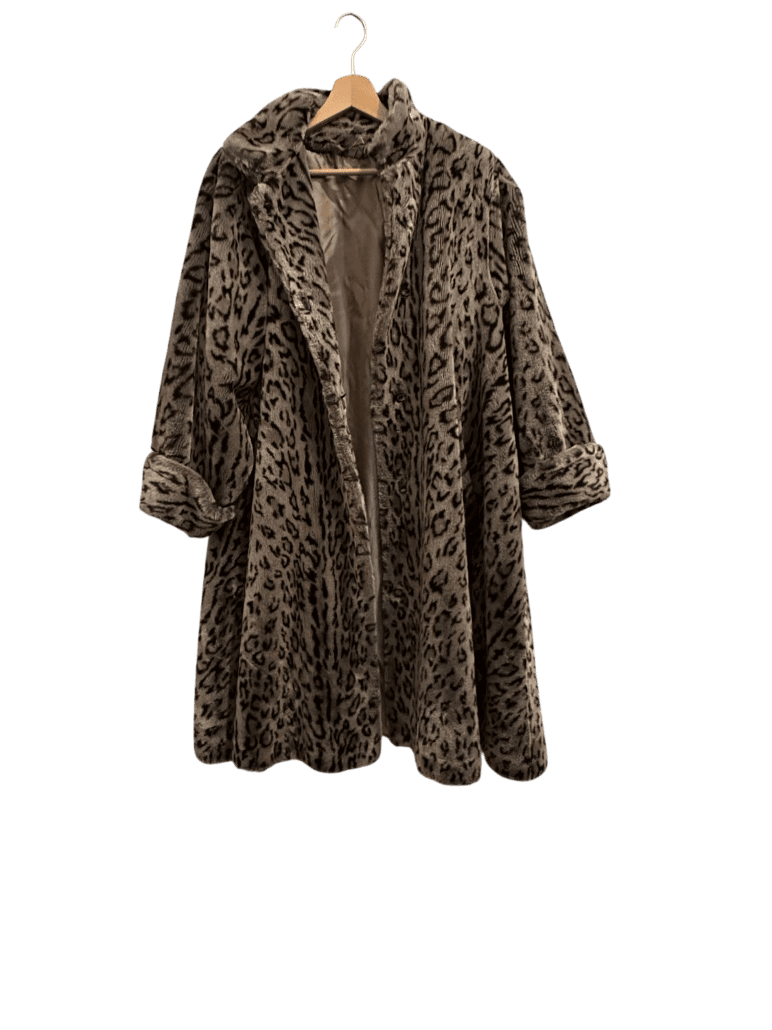 Vintage 80's Apparence Paris Leopard Print Faux Fur Coat 2