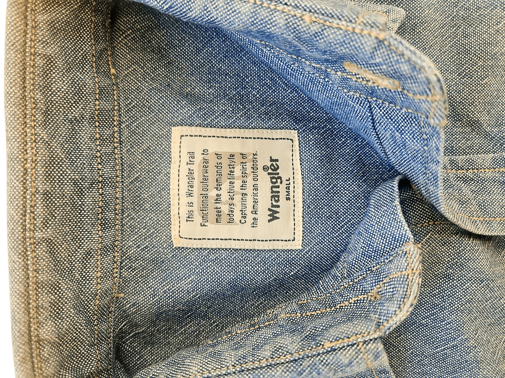 Wrangler Denim Button-Down Shirt - Small 3