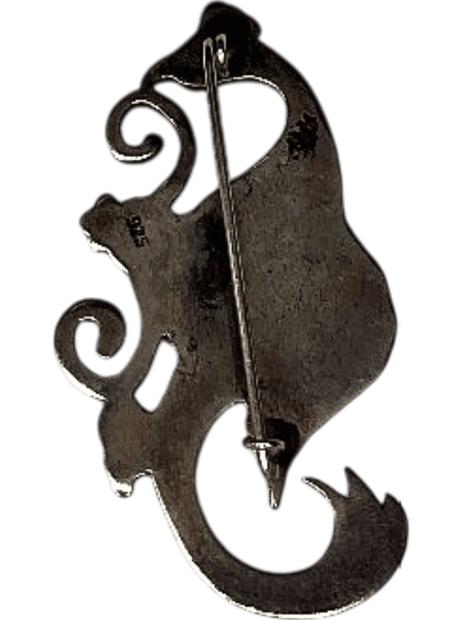 Elegante Silberbrosche mit Türkisakzenten 2