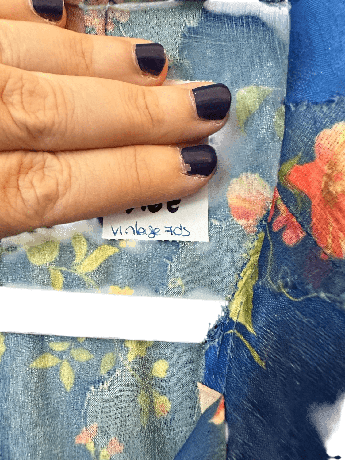 vintage 70’s Bluse mit Blumenmuster - Größe 50 4