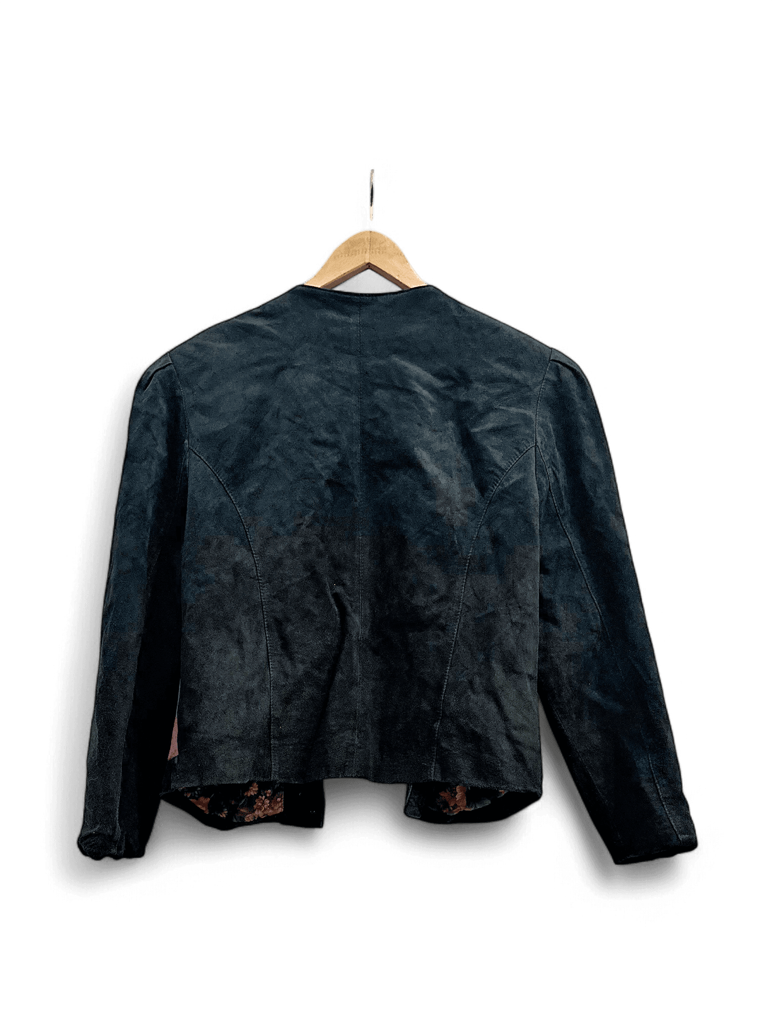 Vintage Colorblock Leather Jacket - Size 44 2