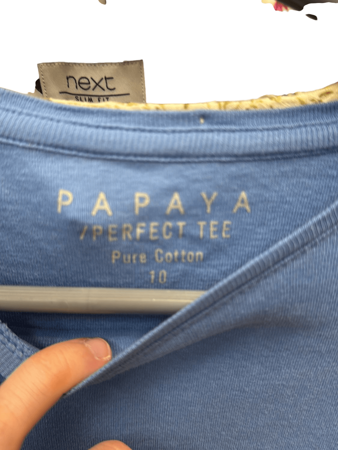 Papaya Perfect Tee Light Blue Cotton Long Sleeve Top - Size 10 2