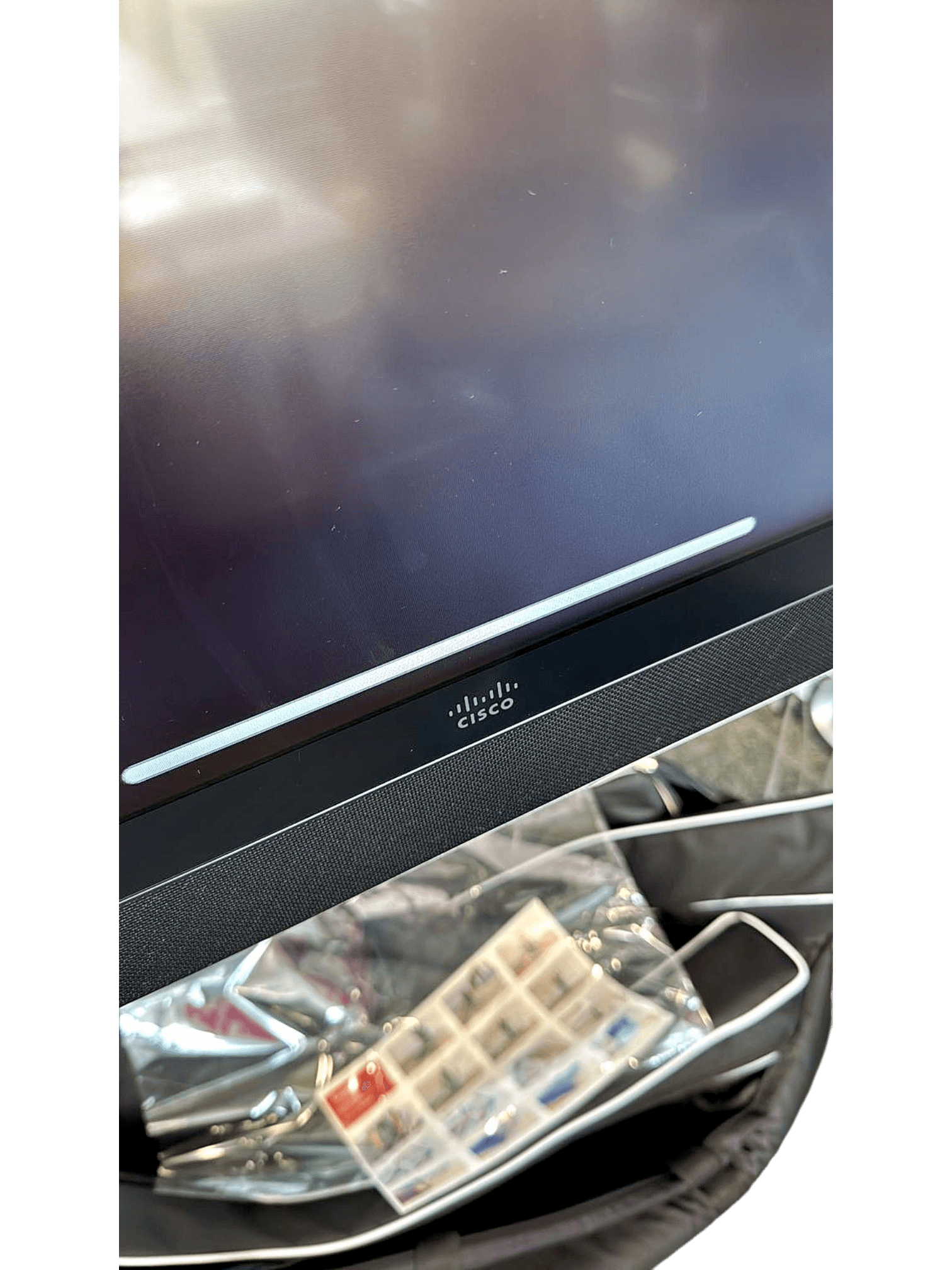 Webex video conferencing smart board on stand 2