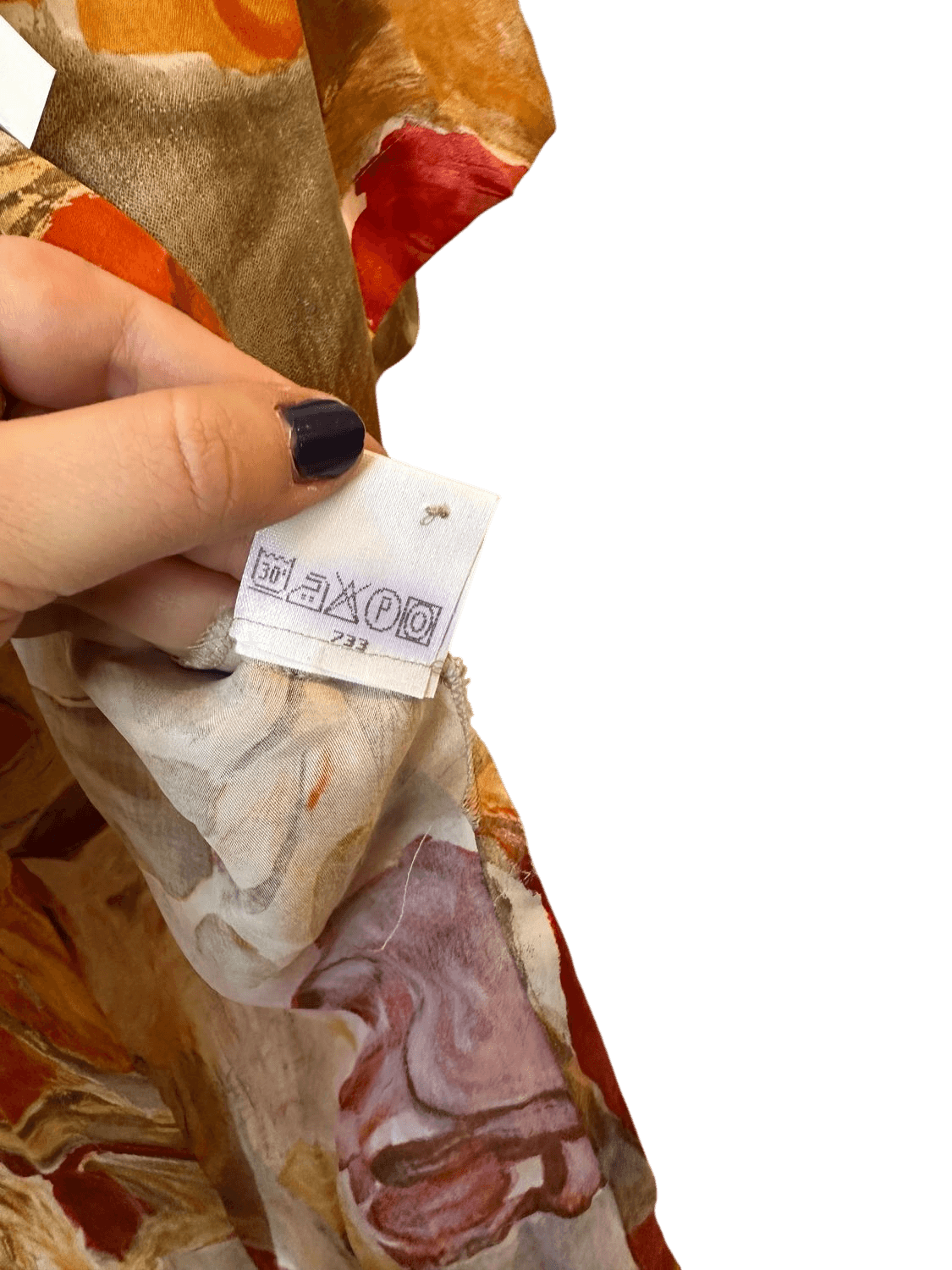 vintage 90s Cupro Bluse mit Blumenmuster - Neu - Größe 686 BA 5