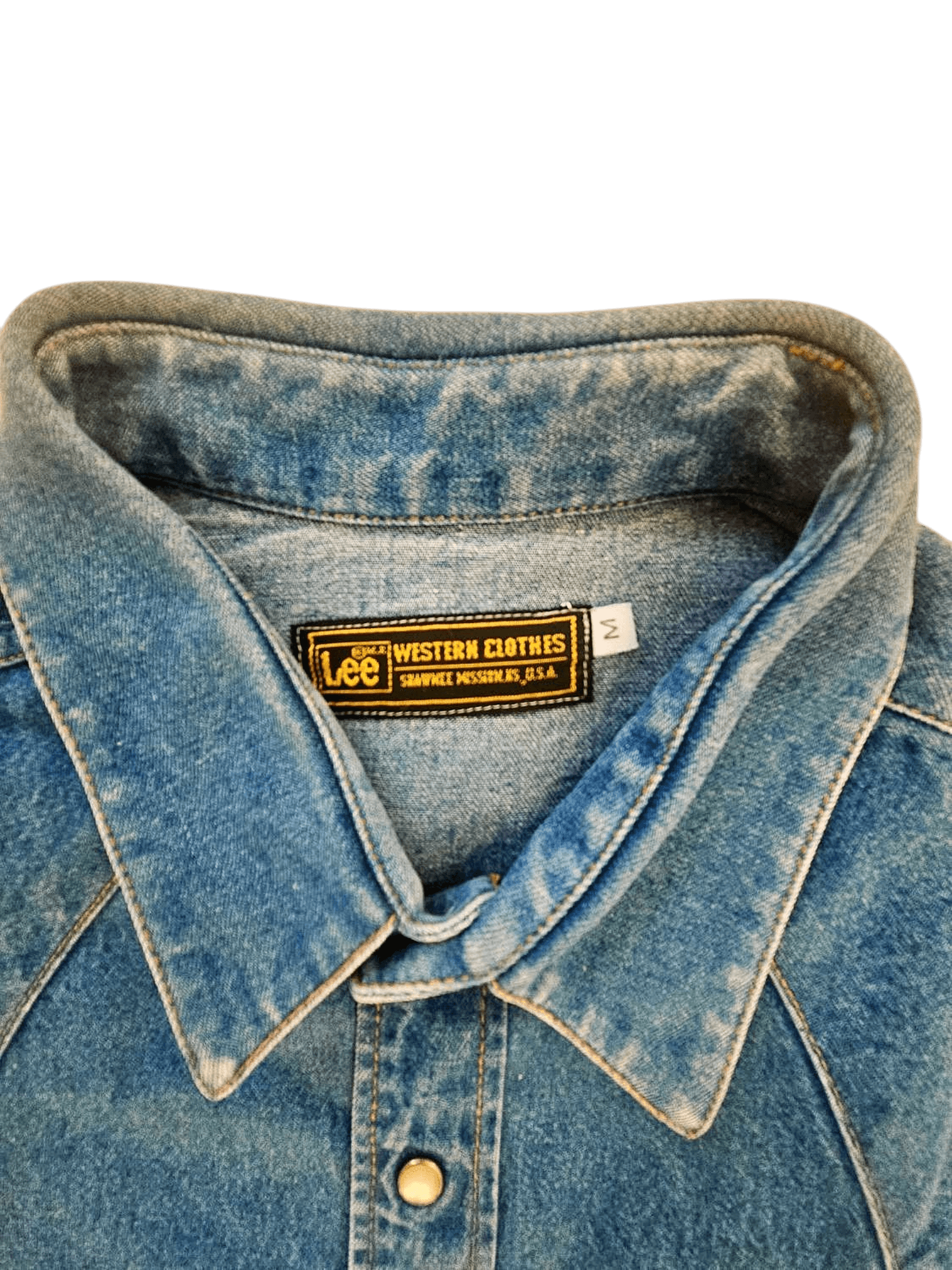 Vintage Lee Western Clothes Denim Shirt - Size M 2