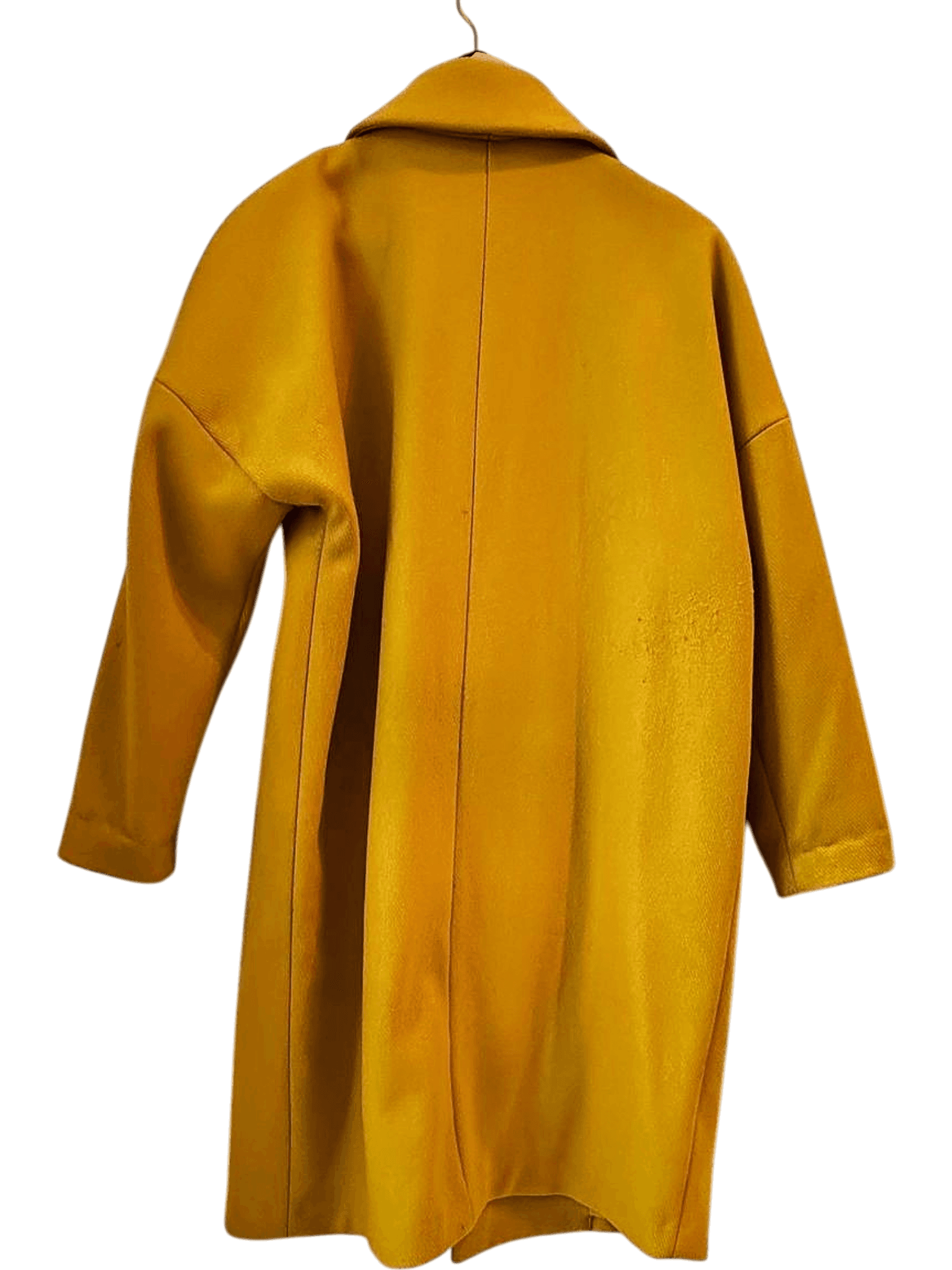 H&M Mustard Yellow Double-Breasted Polyester Coat - EUR 40/US 10 2