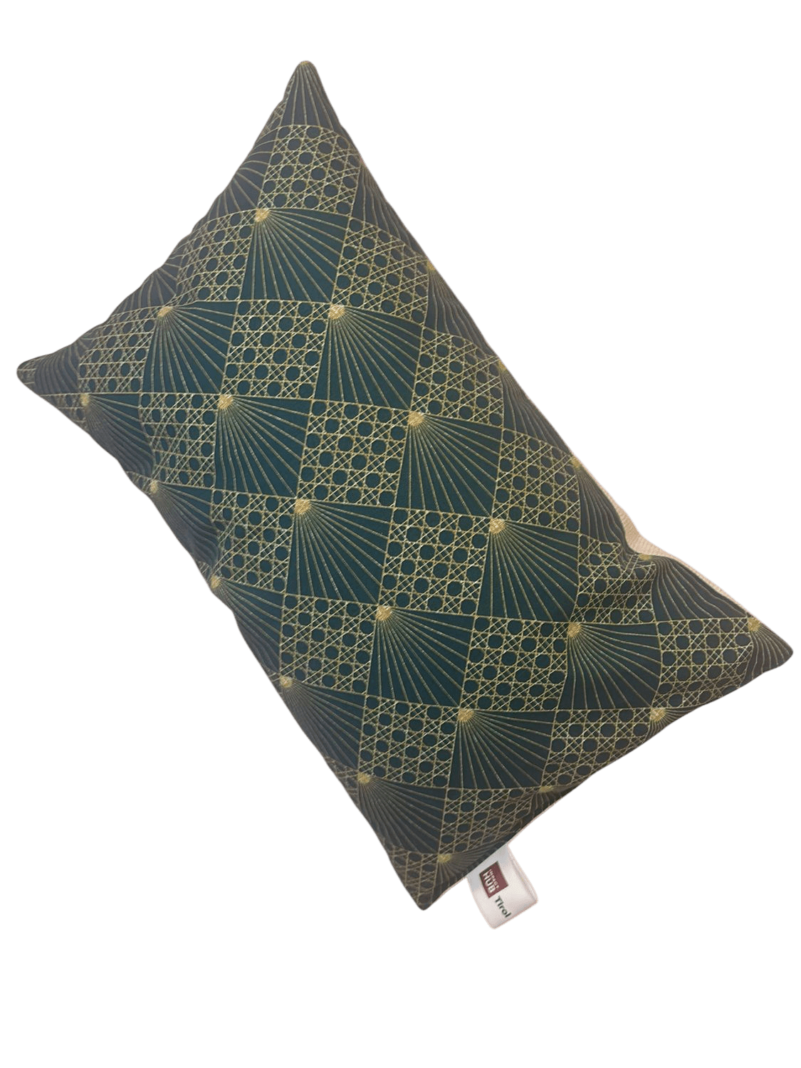 Green & Gold Geometric Pattern Decorative Cushion Very Beautiful