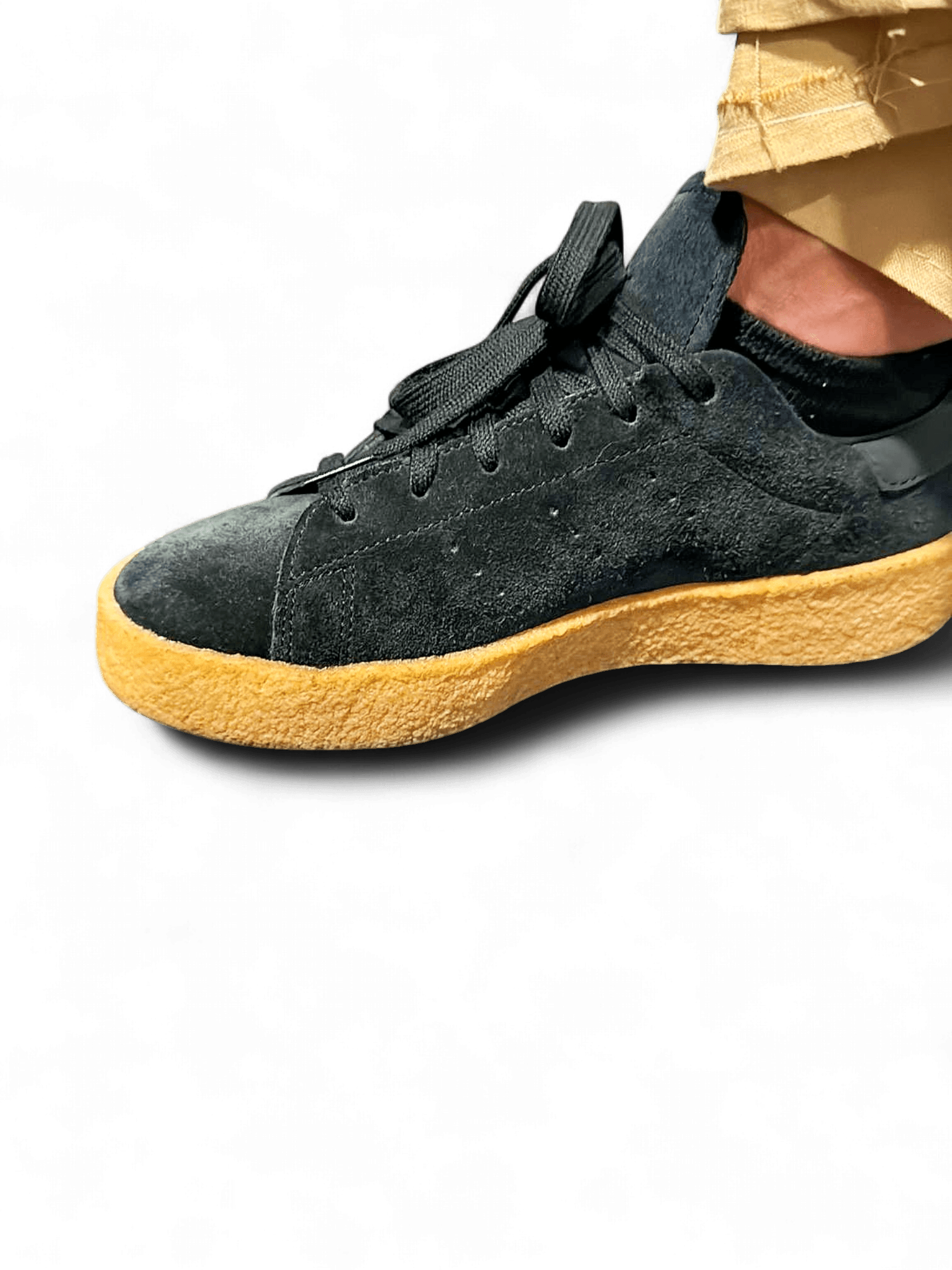 Adidas Black Suede Sneakers with Gum Sole 2