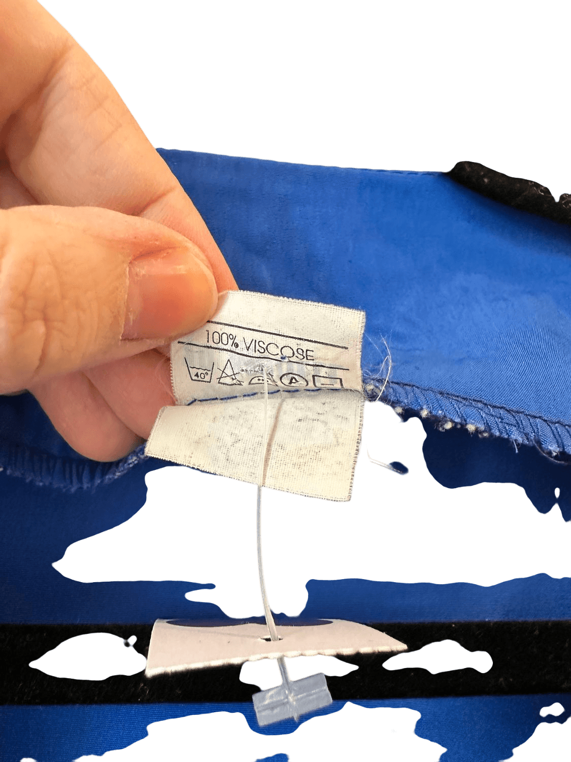 Vintage 80s Jo Morell Royal Blue Wrap Dress - Size S 7