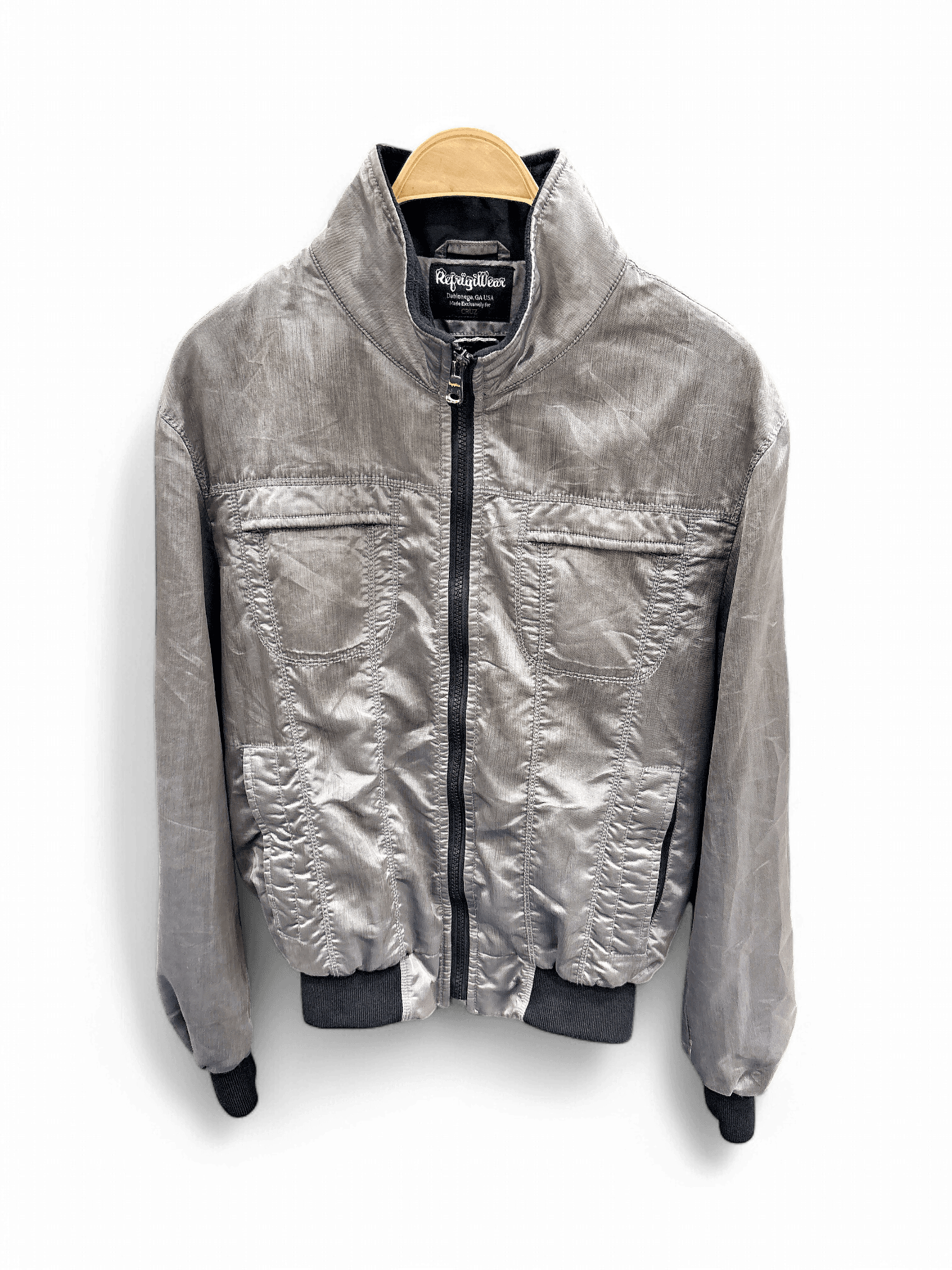 RefrigiWear Gray Bomber Jacket 1