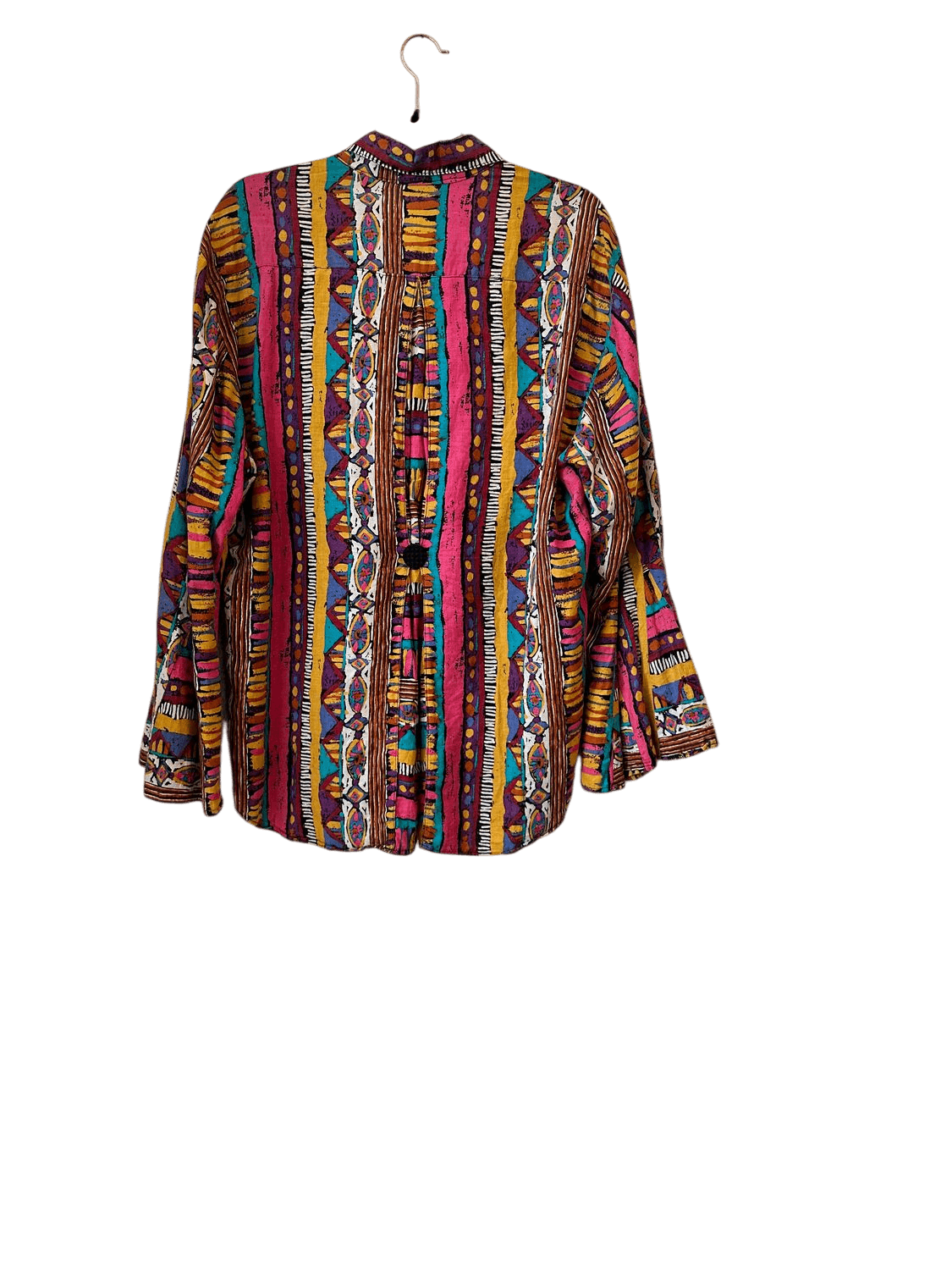 Vintage 80s Multicolored Geometric Button-Down Shirt - Size 46 3