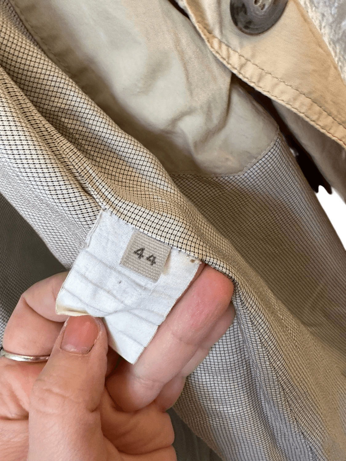 vintage 90s Dinomoda Beige Trench Coat - Size 44 5