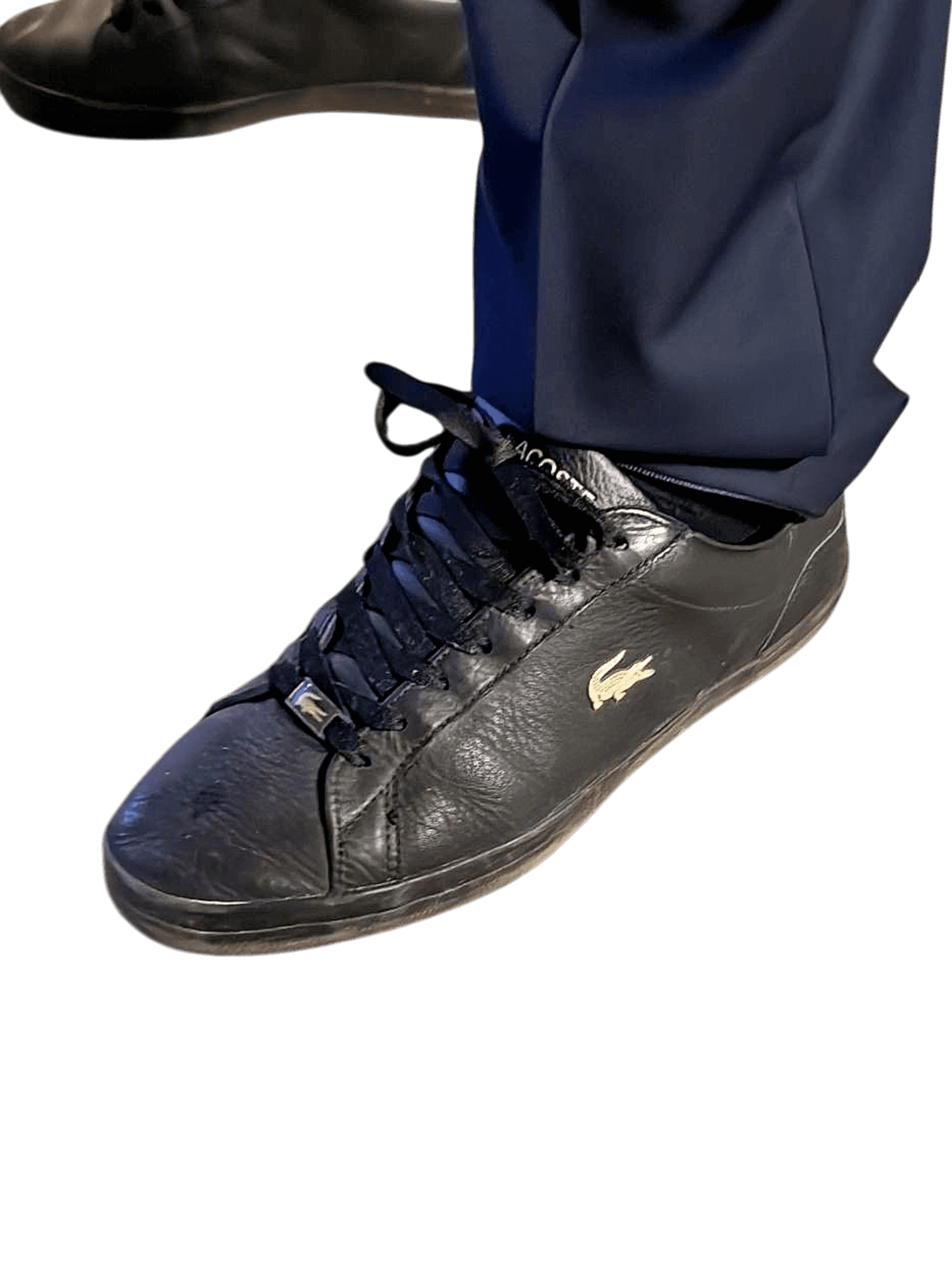 Lacoste Leder Sneaker Schwarz 2