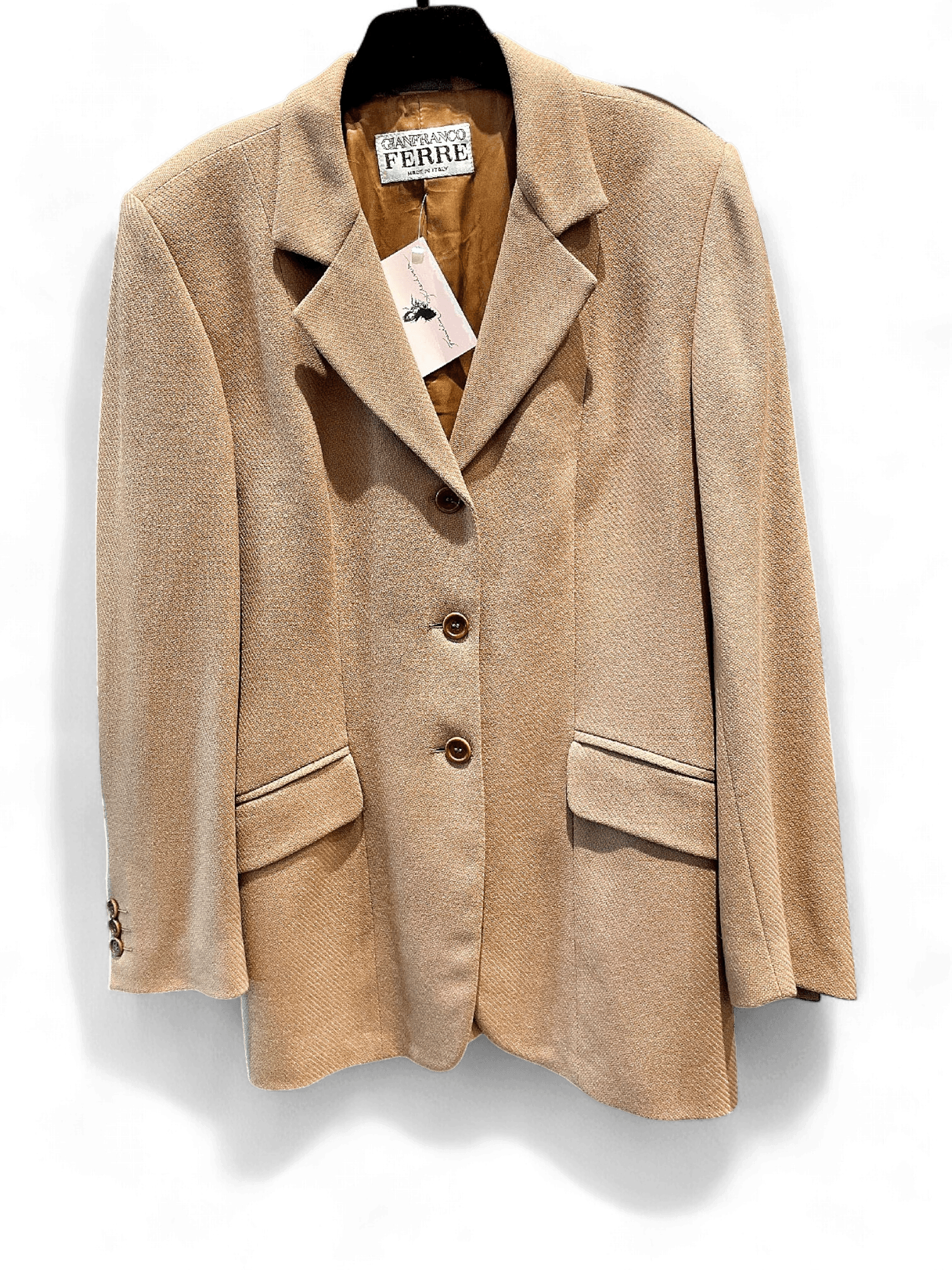 Vintage Gianfranco Ferré Camel Wool Blazer - Italian Elegance 2