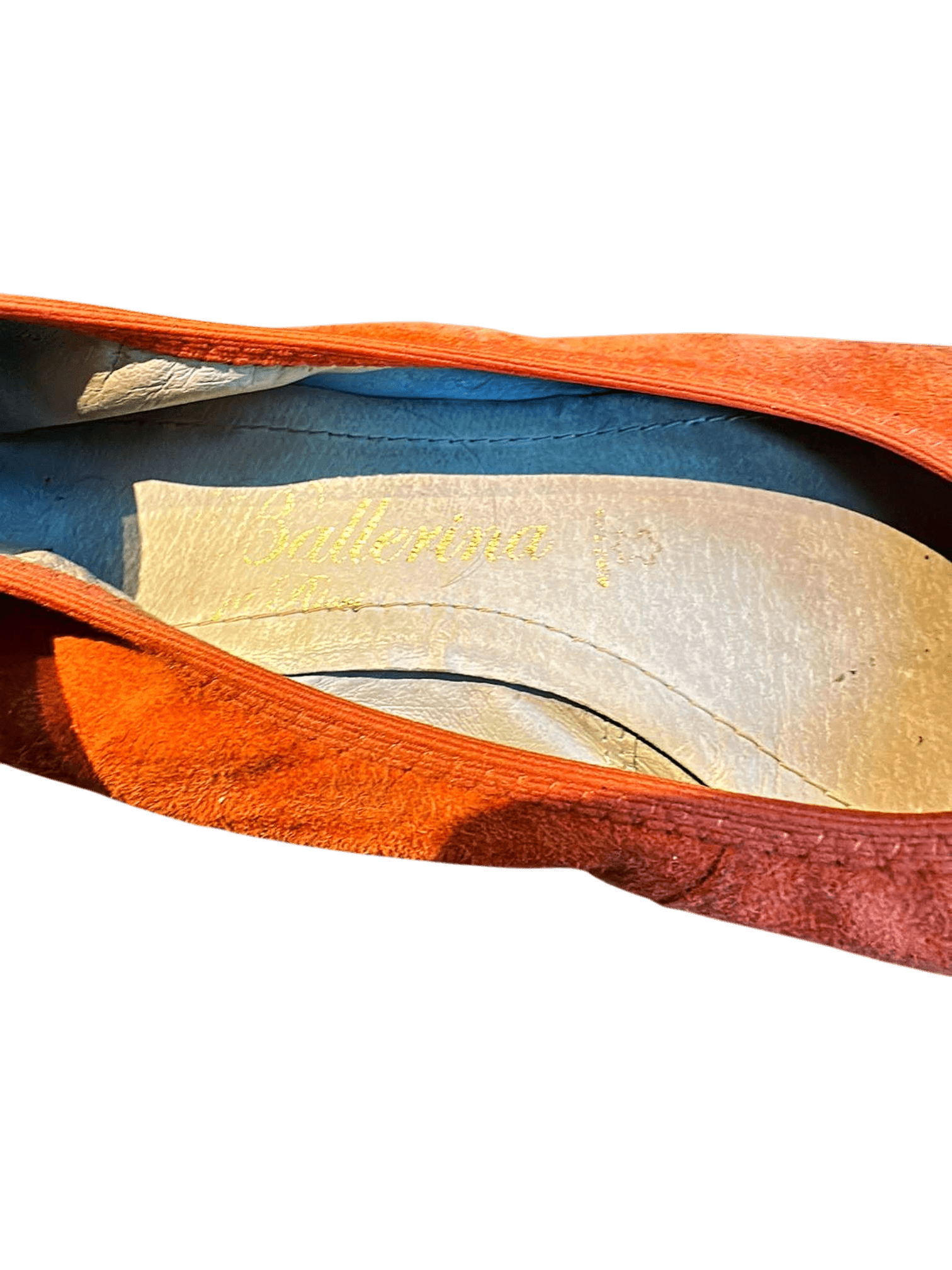 Ballerina Flats von Baldinini - Rotorange Wildleder mit Logo - Größe 40 3