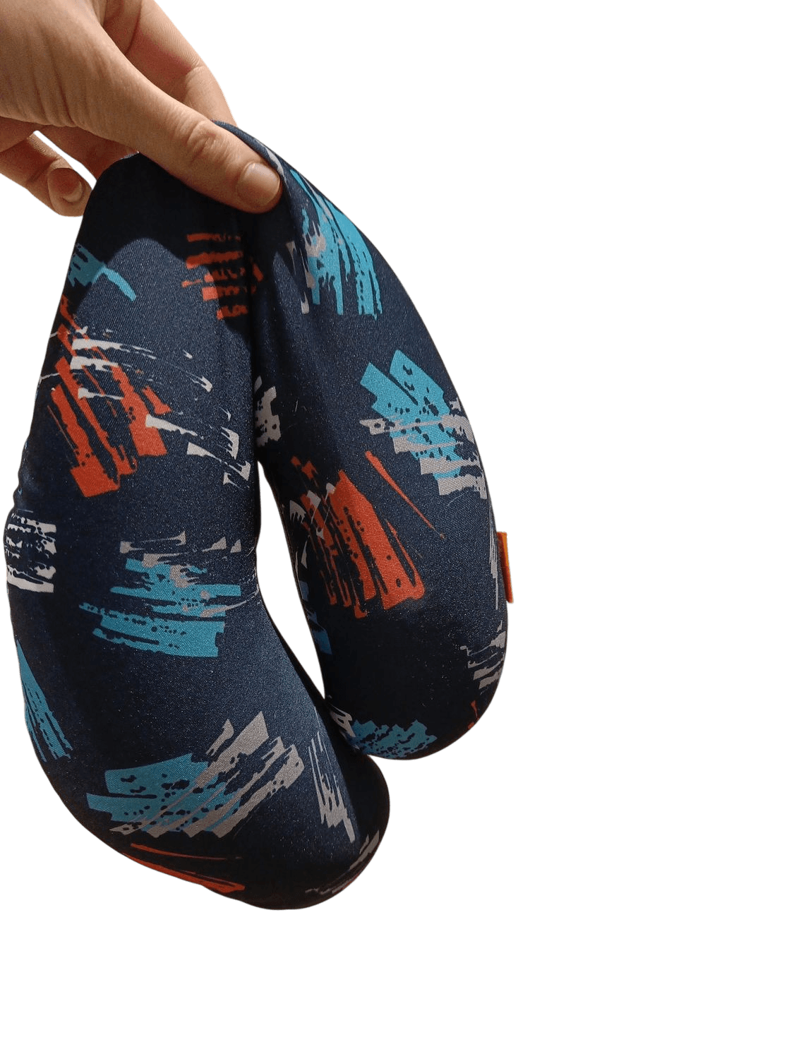 Alberto Paint Splash Pattern Socks - Navy Blue with Colorful Design 1