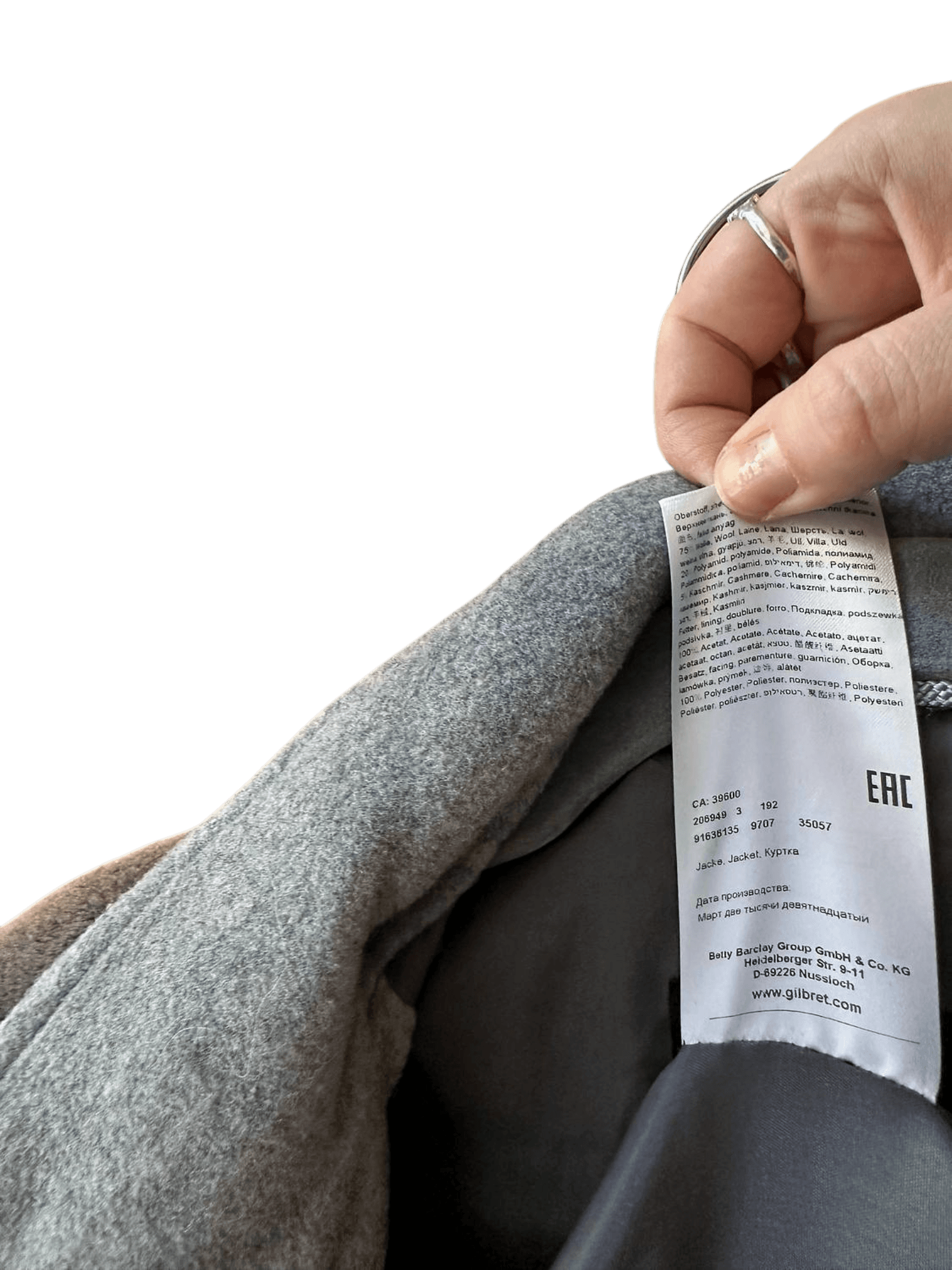 Gil Bret Grey Wool Blend Hooded Duffle Coat - Size 36 5