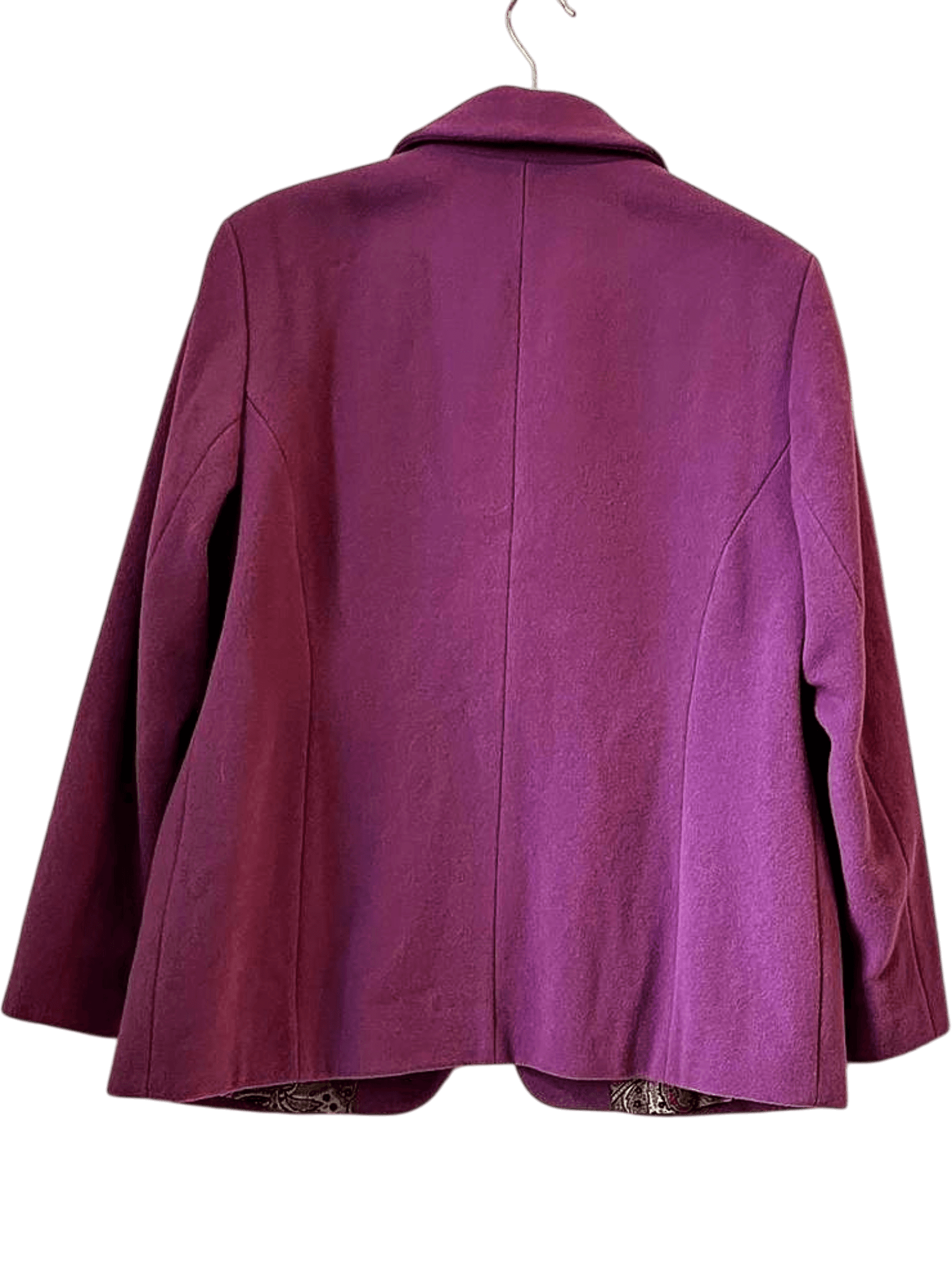 Vintage 90s Purple Cashmere & Virgin Wool Blazer - Italian Made 2