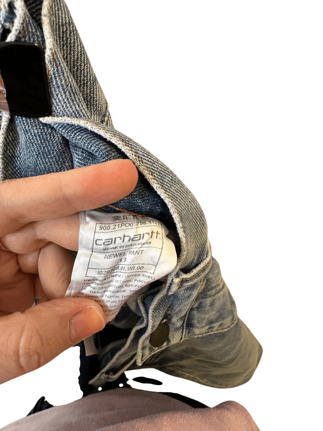 Carhartt Newel Pant Jeans - Light Blue Wash W34 4